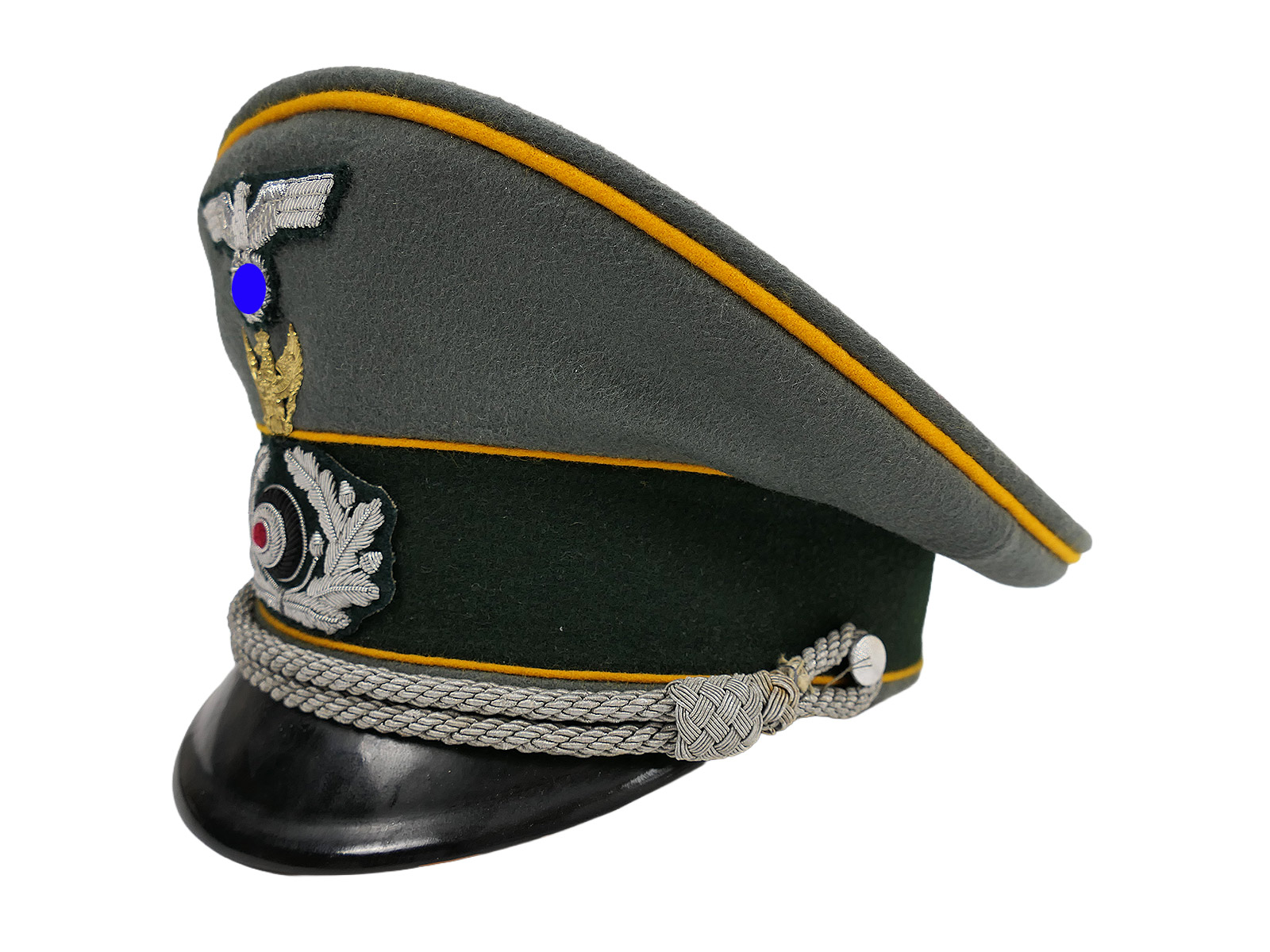 Wehrmacht Schirmmütze Offizier Kavallerie Regiment 6 mit Schwedter Adler Gr.56 Premium Museumsanfertigung COLLECTION