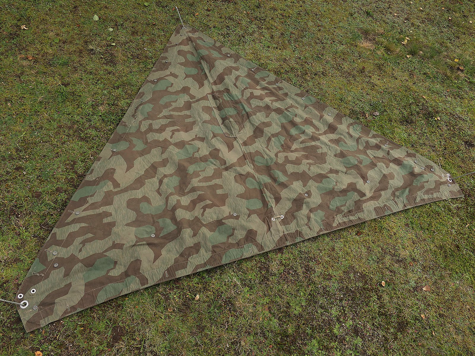 Wehrmacht Original Zeltplane M31 splittertarn Zeltbahn Tarnzeltbahn COLLECTION BATTLE WORN