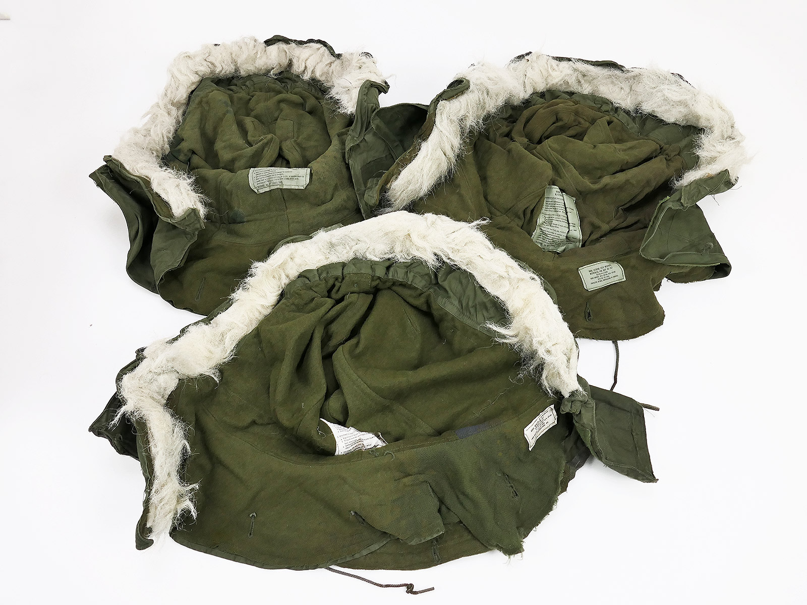 3x Original US ARMY Hood Winter Kapuze für Field Coat M-65 Parka Fellkapuze