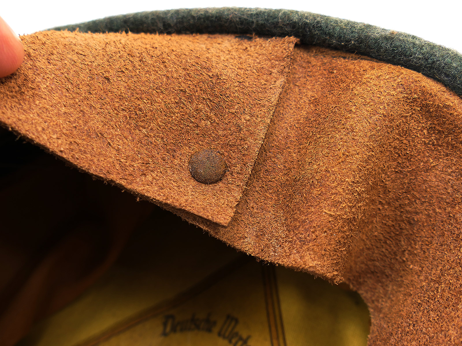 Waffen SS Schirmmütze Panzer Panzerjäger Crusher Cap Alte Art Gr.58 Tornister Knautschmütze COLLECTION BATTLE WORN
