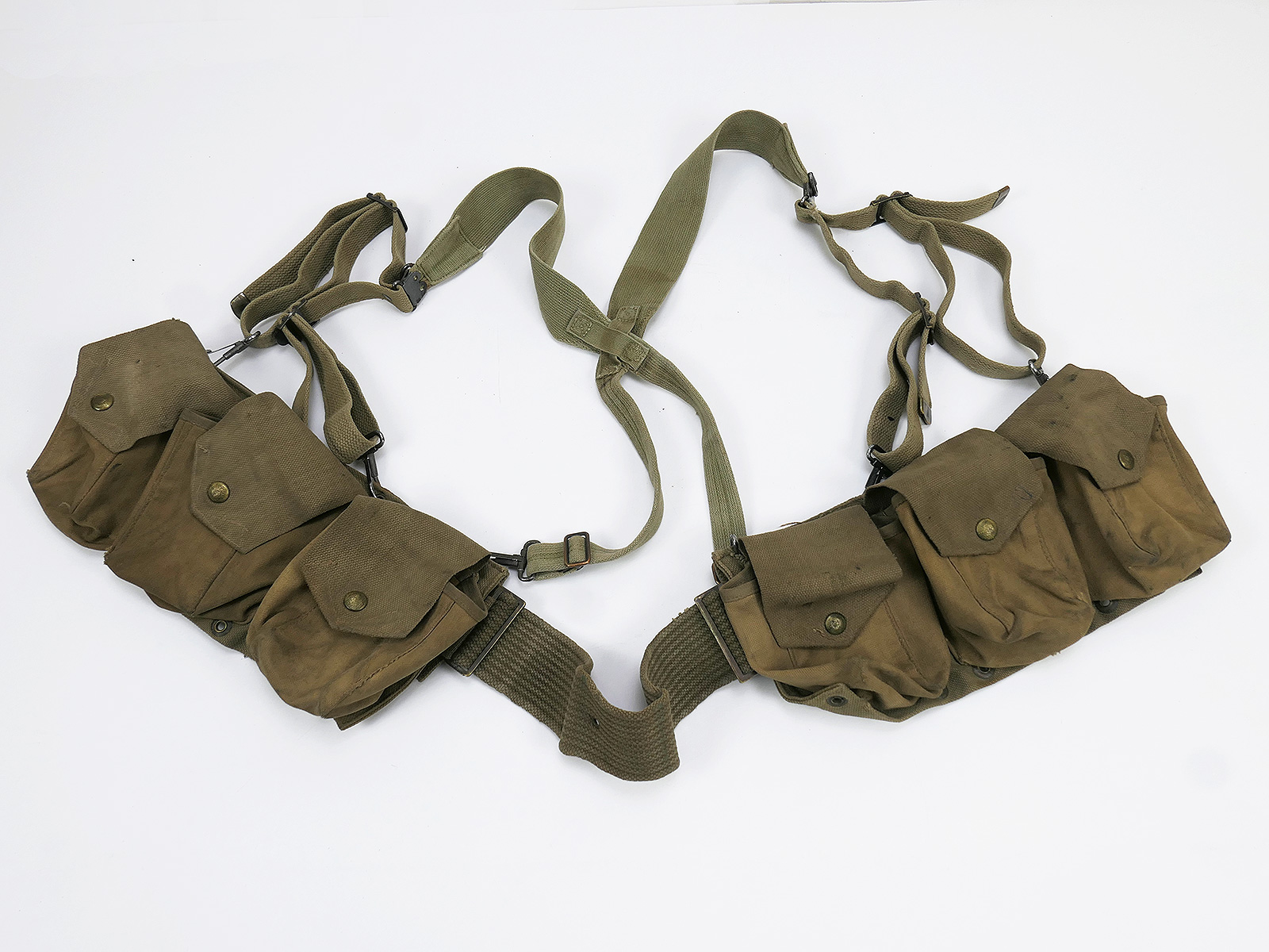 US Army WW2 Browning Automatic Rifle Cartridge Belt mit Tragegestell Cal .50