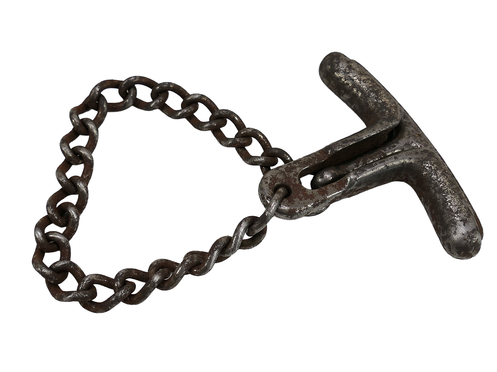 #F SS Hand Knebel Knebelkette Abführ-, Vorführ- oder Knebelkette ANTIK