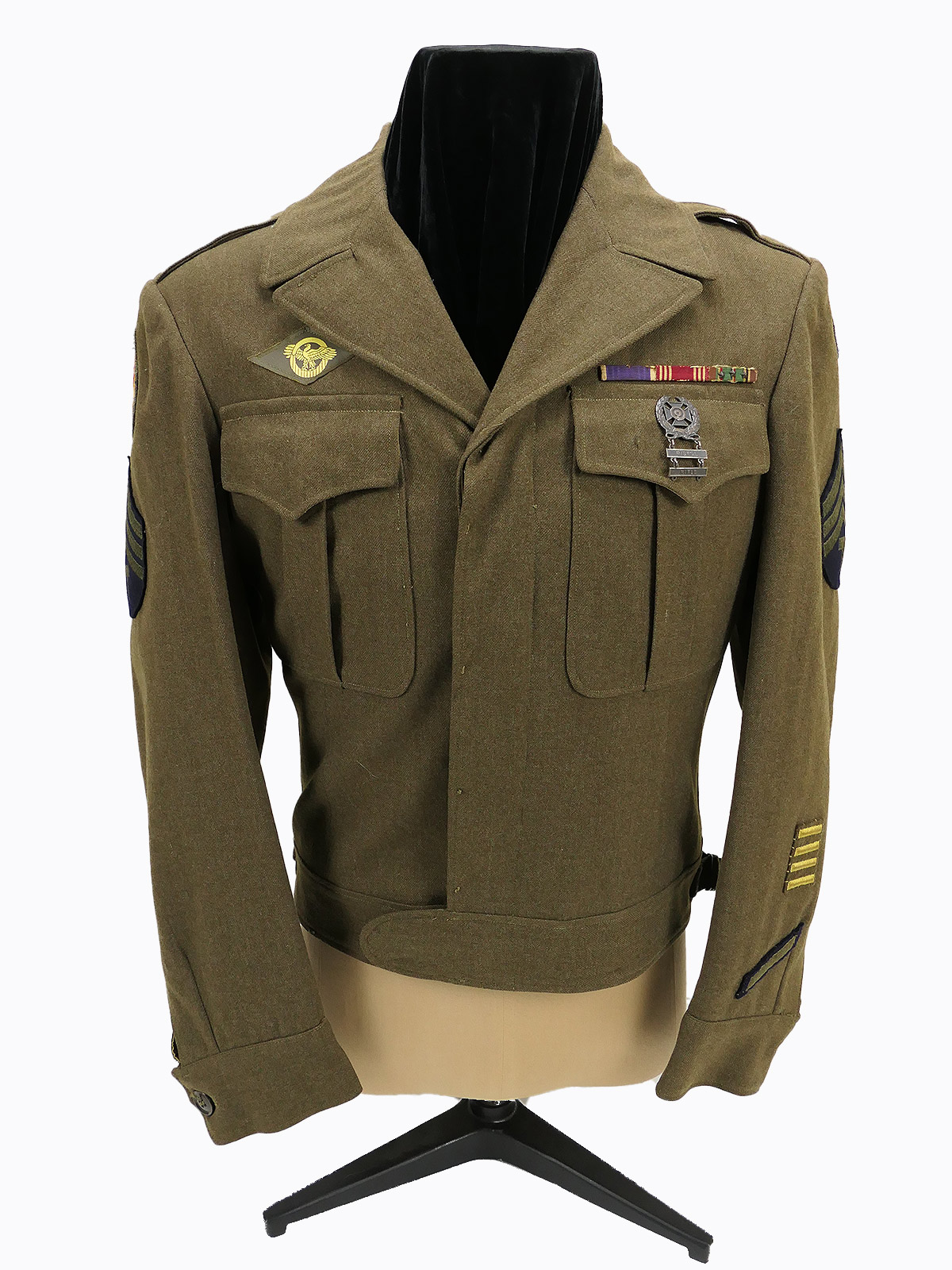 US ARMY WW2 Jackets Field Wool OD Ike Jacket Uniformjacke 36R 1944 datiert