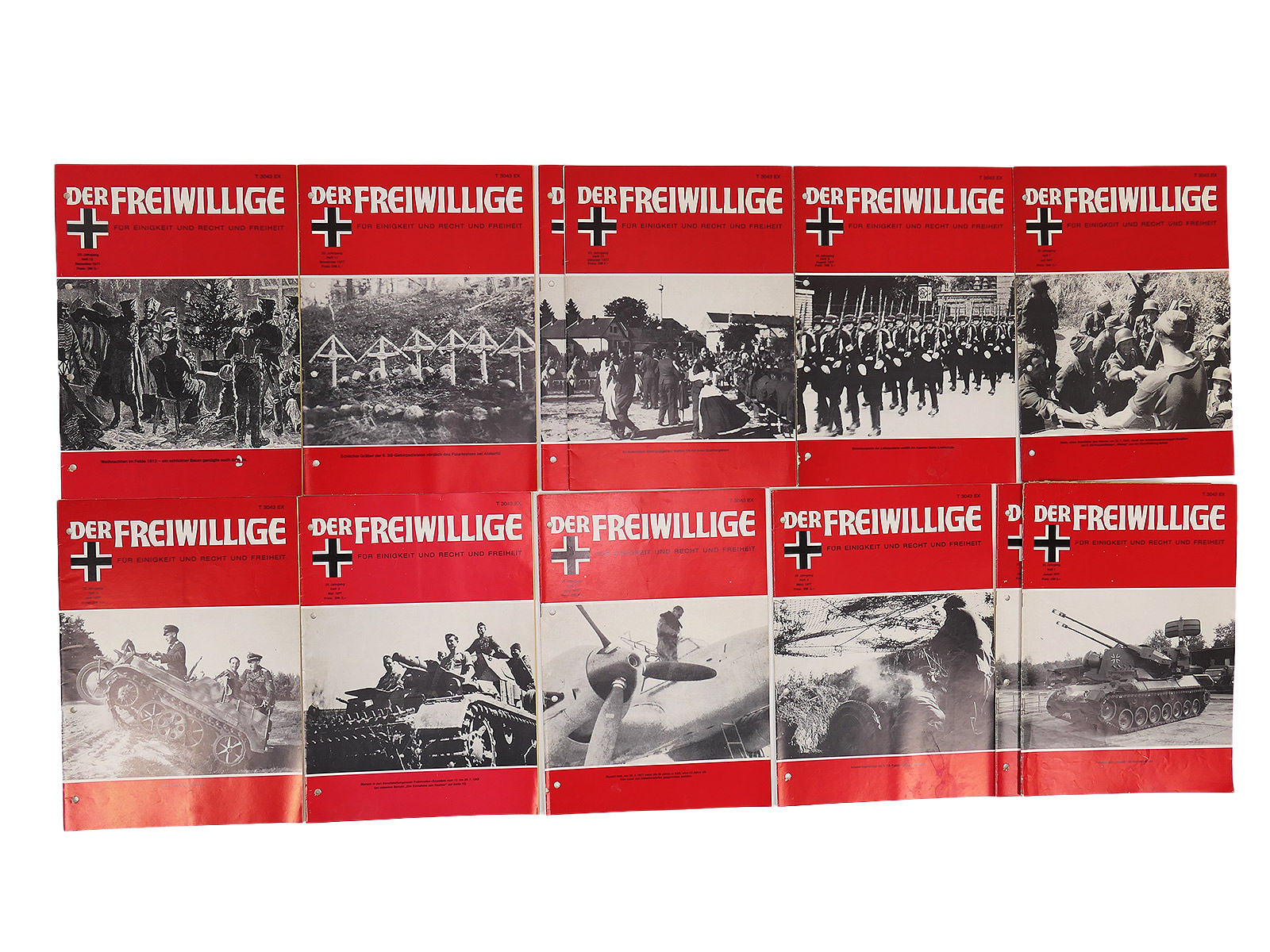 1977 - 12x Heft Magazin Zeitschrift Der Freiwillige / 2. Weltkrieg