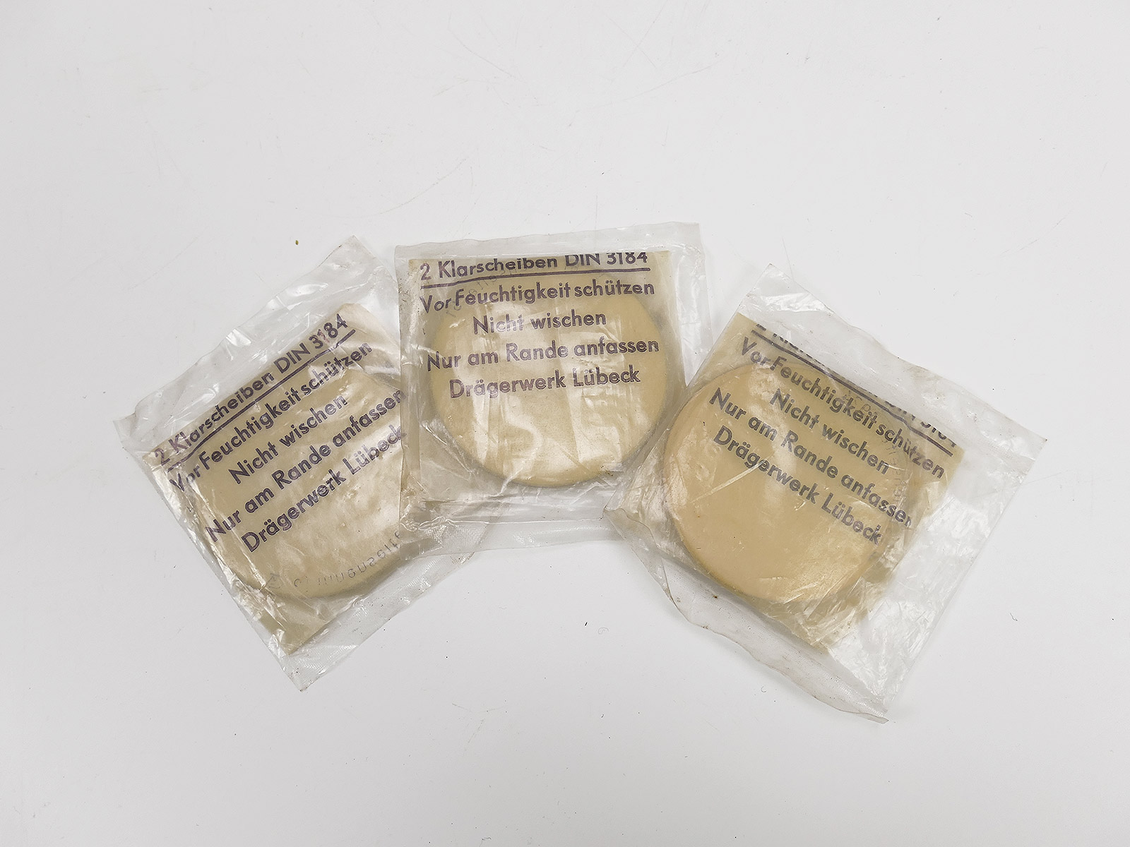 Zubehör Gasmaske 3x Klarscheiben OVP Dräger / Drägerwerk Lübeck