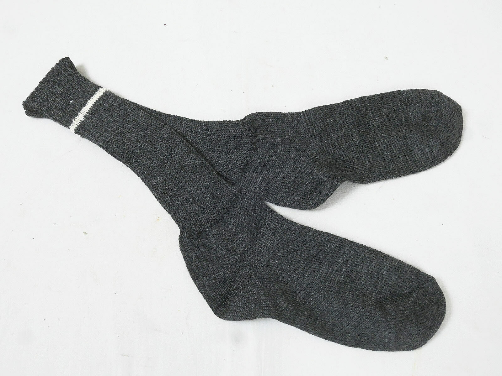 s-l1600-13dXzI31fFt8cW3 Wehrmacht Wollsocken Stiefelsocke Socken feldgrau Gr.1 (41/42) mit Größenring