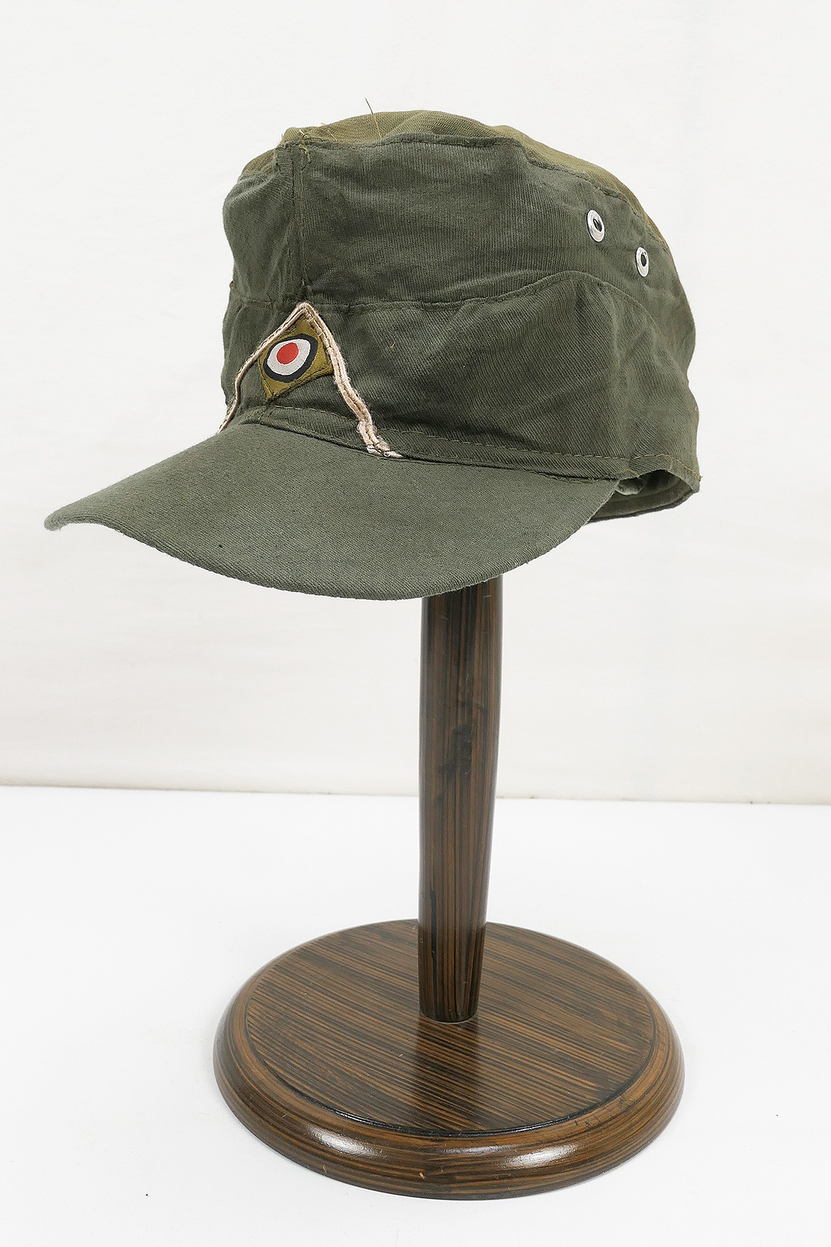 Heeres Tropen M43 Feldmütze Afrikakorps Infanterie Tropenmütze DAK Gr.59 khaki mit Kokarde Soutache