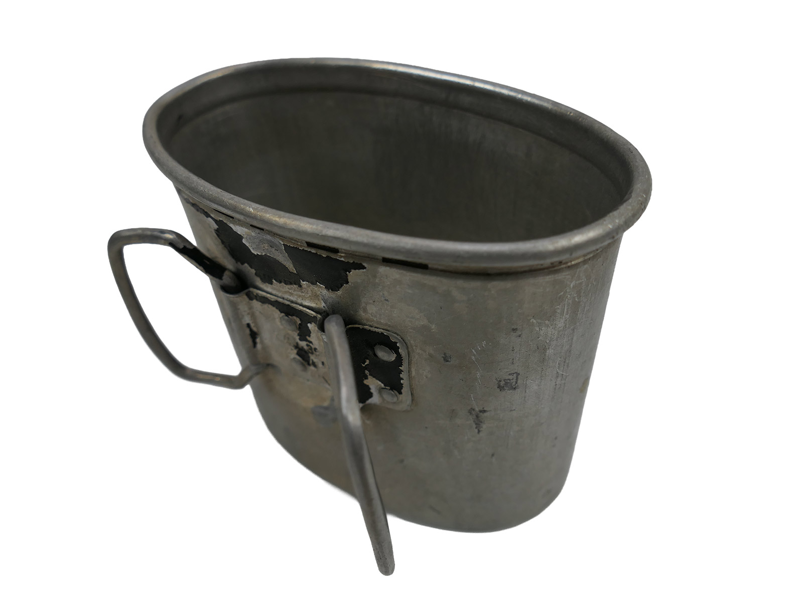 Wehrmacht Feldflasche ESB40 mit Original Alu Becher WAL39  COLLECTION BATTLE WORN