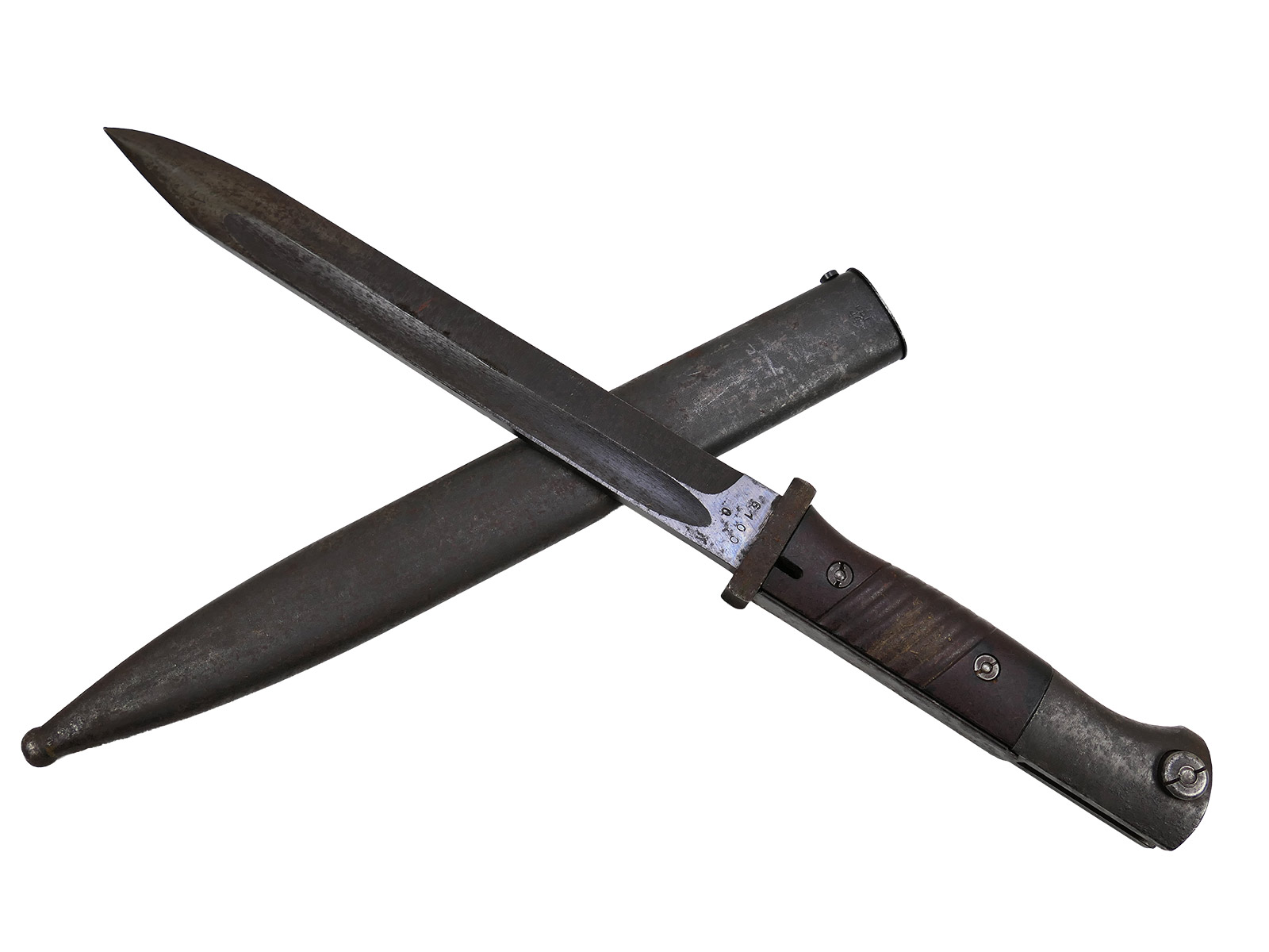 Wehrmacht Bajonett M84/98 K98 / Seitengewehr NUMMERNGLEICH cof 44 BATTLE WORN