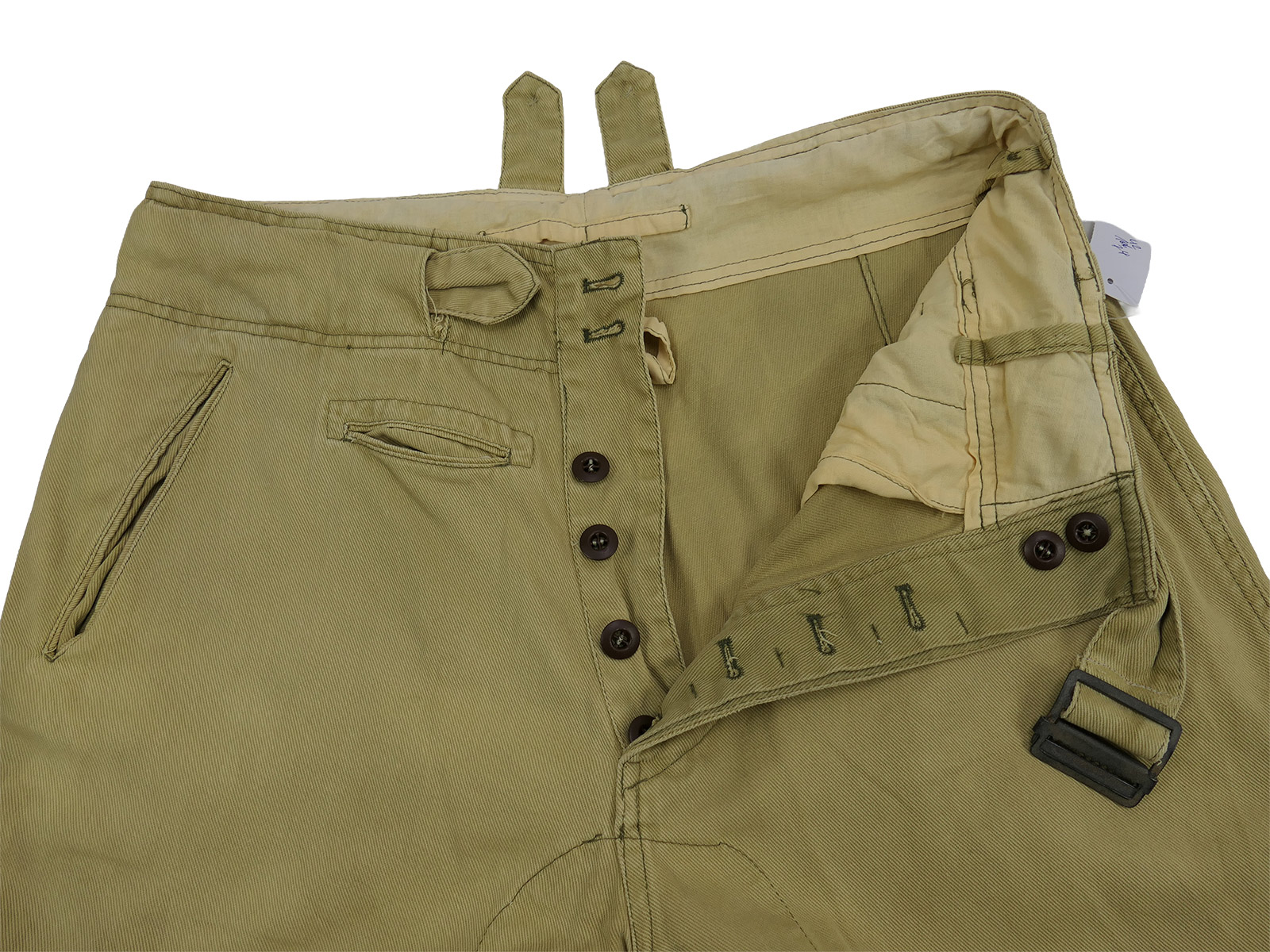 Einzelstück Luftwaffe LW DAK Hose ausgeblichen Tropen Tropenhose mit Maßen BATTLE WORN