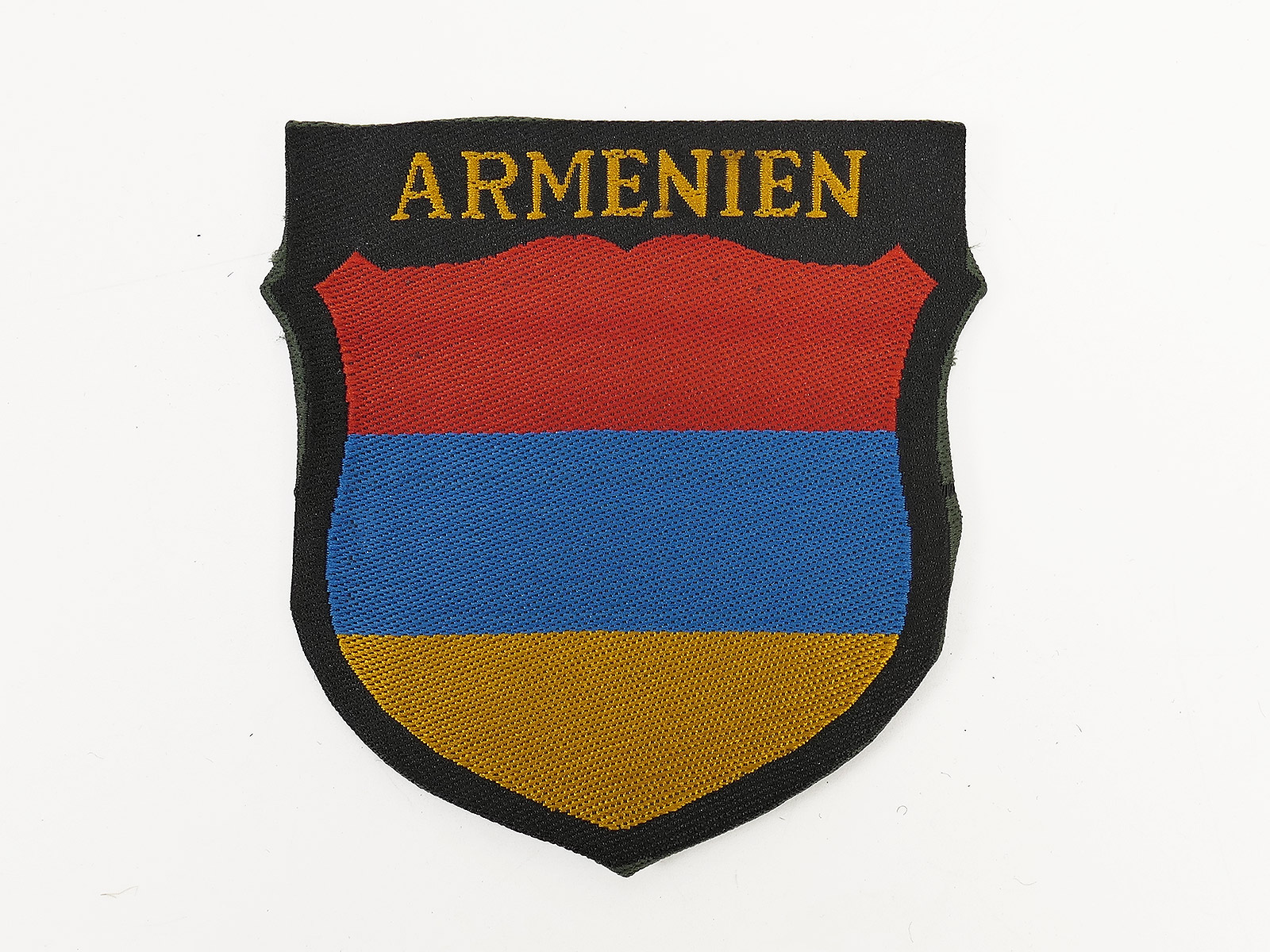 Feldbluse Ärmelabzeichen ARMENIEN Freiwilligen Division Waffen SS gewebt gefaltet umgelegt