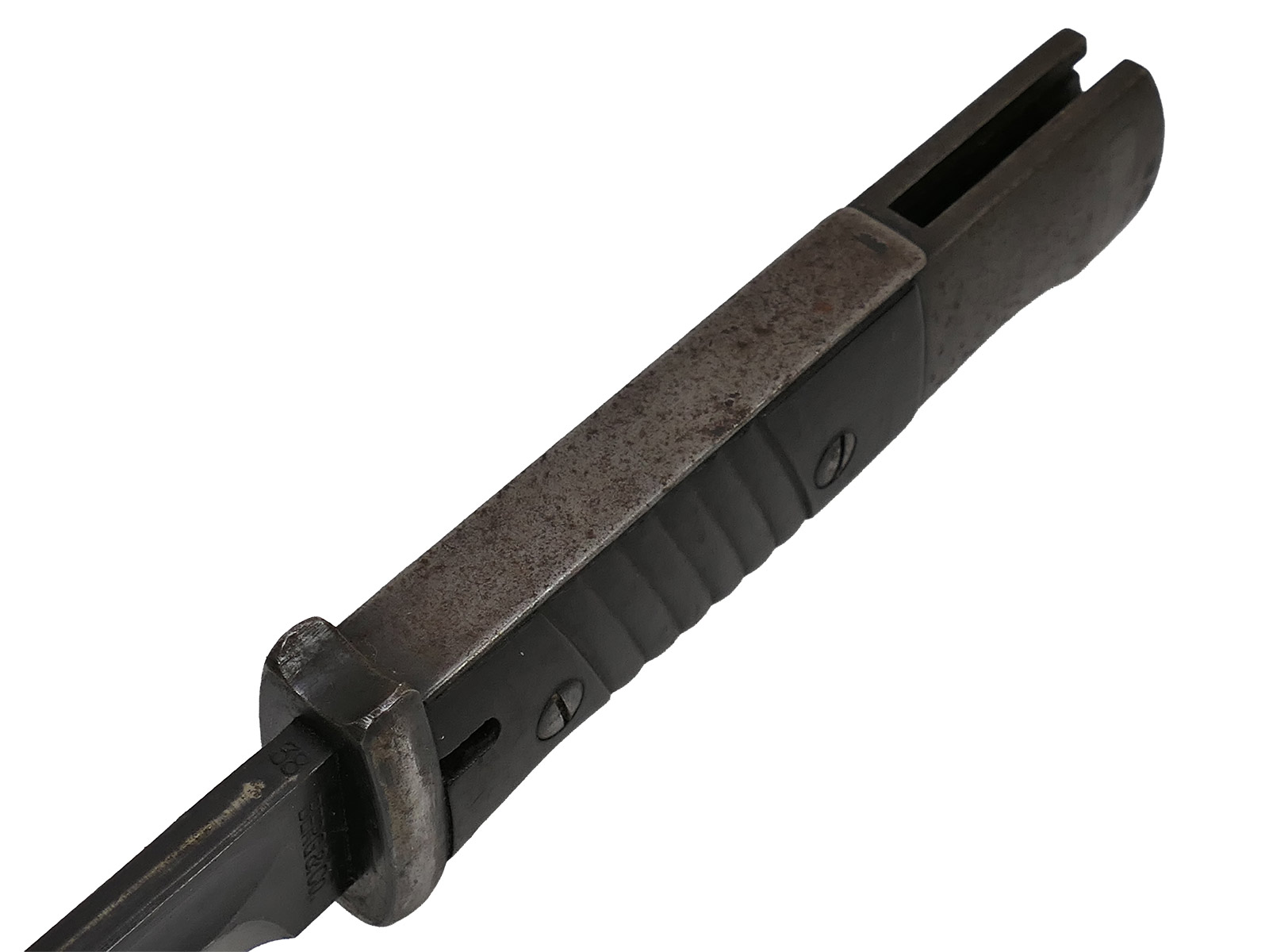 Wehrmacht Bajonett M84/98 Berg & Co 1938 Karabiner K98 / Seitengewehr mit Scheide BATTLE WORN