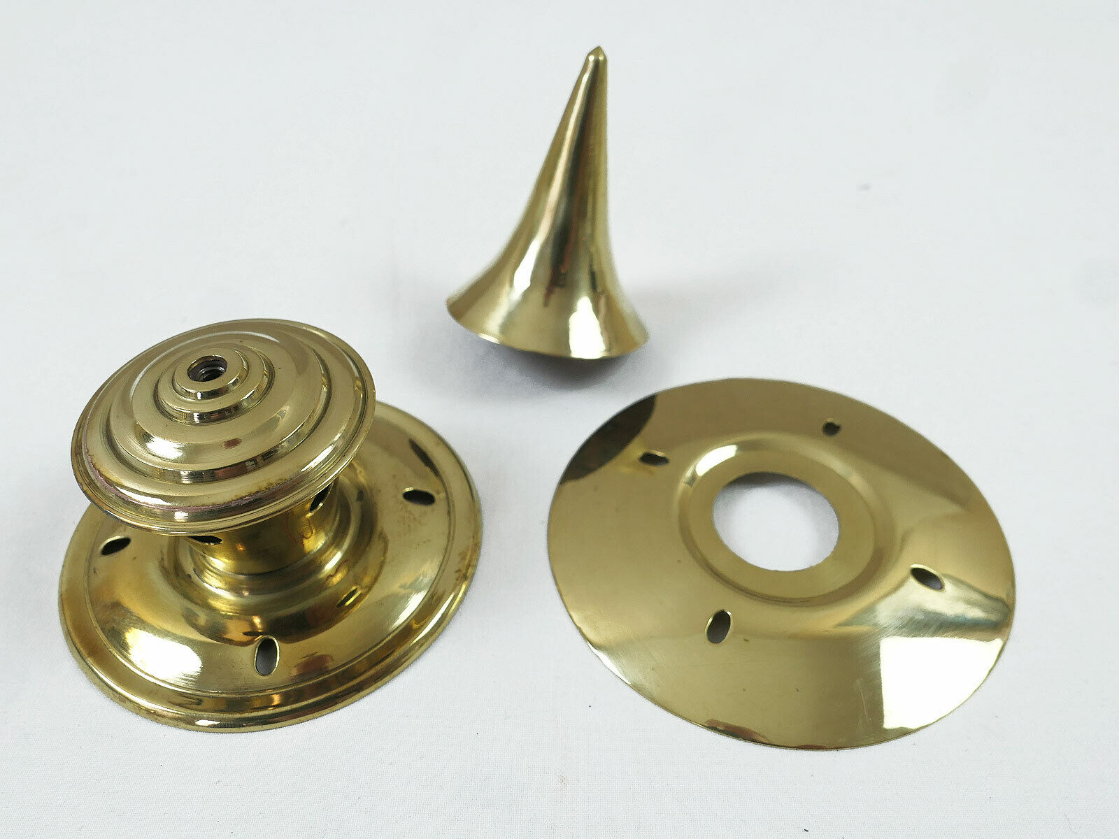 Messing Spitze Rundblatt mit Scheibe Helm Pickelhaube Ersatzteil SPIKED HELMET
