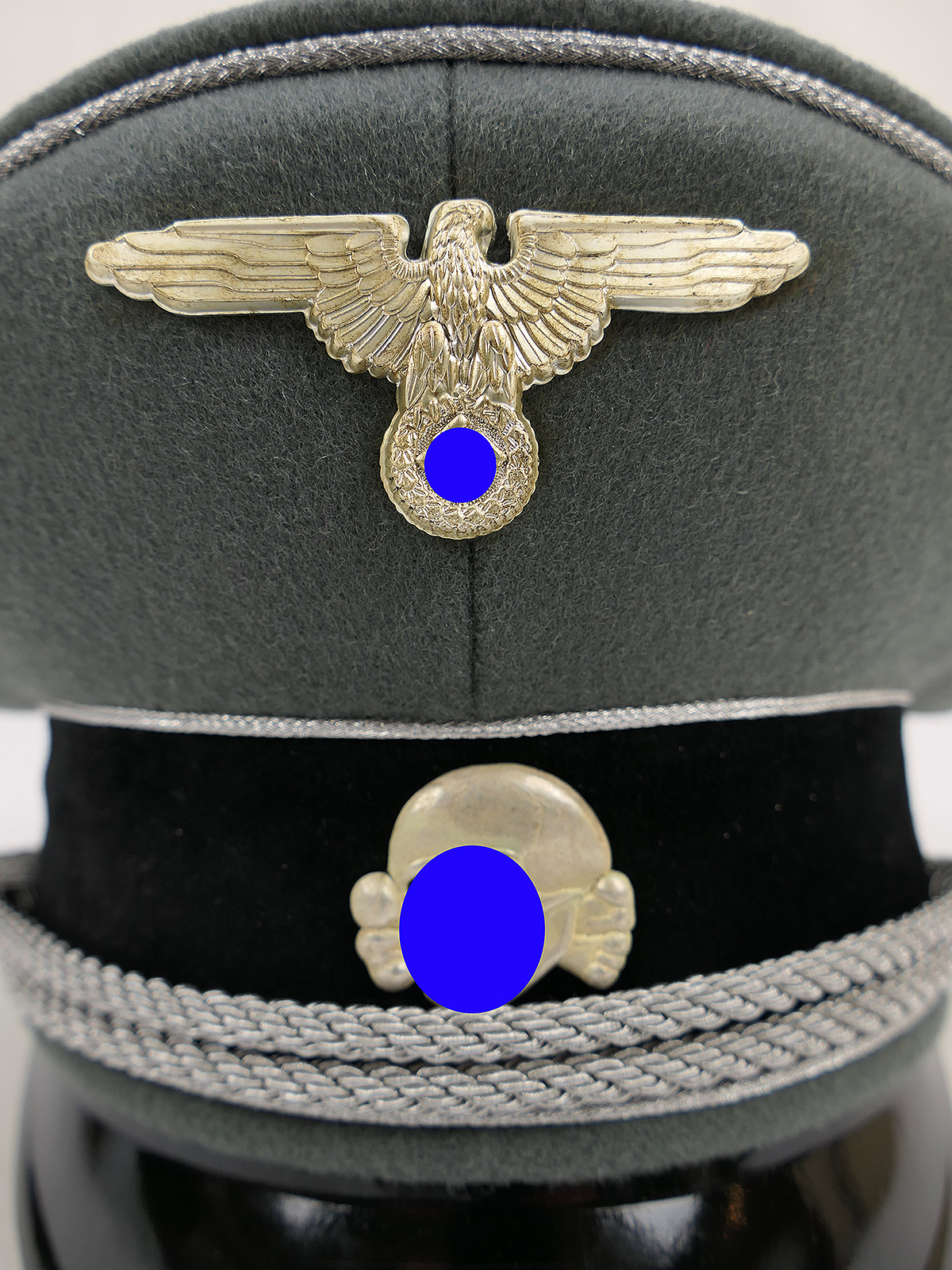 Waffen SS Schirmmütze General Gr.58 Top Museumsanfertigung mit Metall Effekten