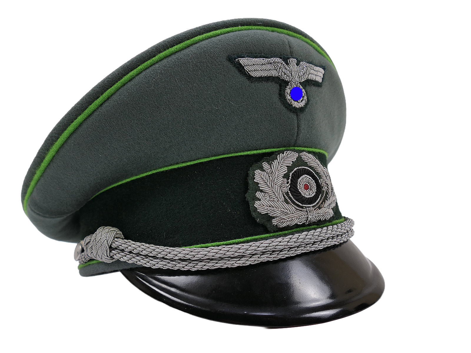 Wehrmacht Schirmmütze Offizier Panzergrenadier Gr.58 Premium Museumsanfertigung mit Original gestickten Effekten COLLECTION