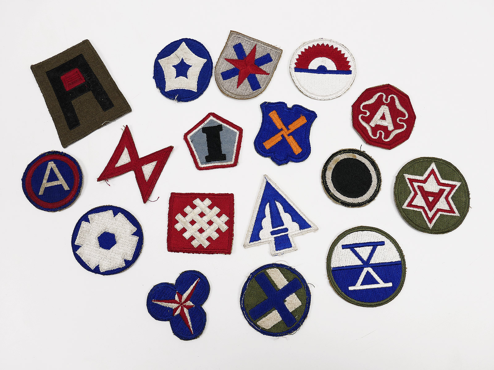 Lot #1 US ARMY WW2 Abzeichen Badge Uniform Patch 17 Stück COLLECTION