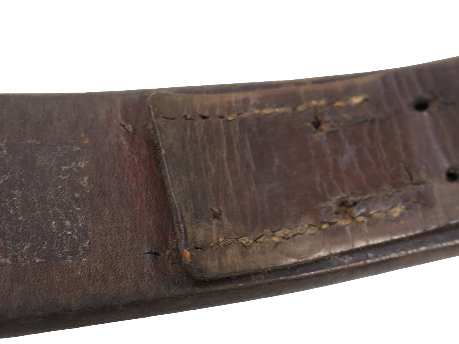 Wehrmacht / Luftwaffe Koppel / Koppelriemen Lederkoppel 98cm 1938 datiert COLLECTION BATTLE WORN