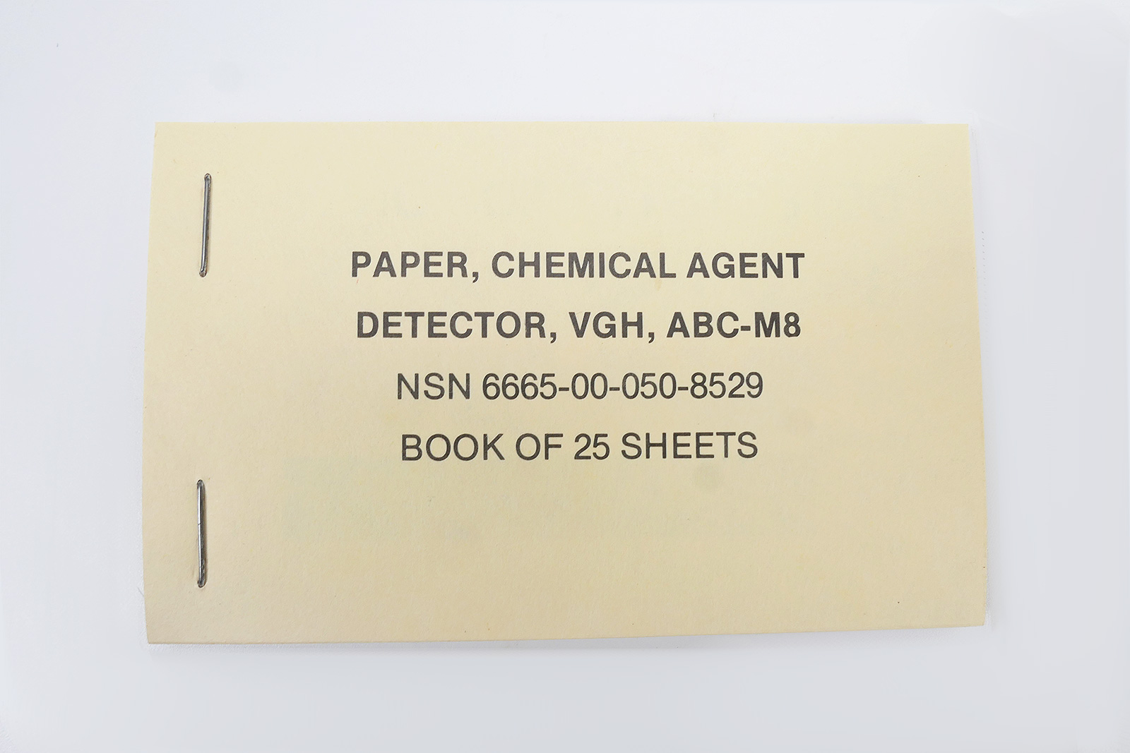 US Book of Paper Chemical Agent Detector VGH ABC-M8 - Chemikalien Bestimmung