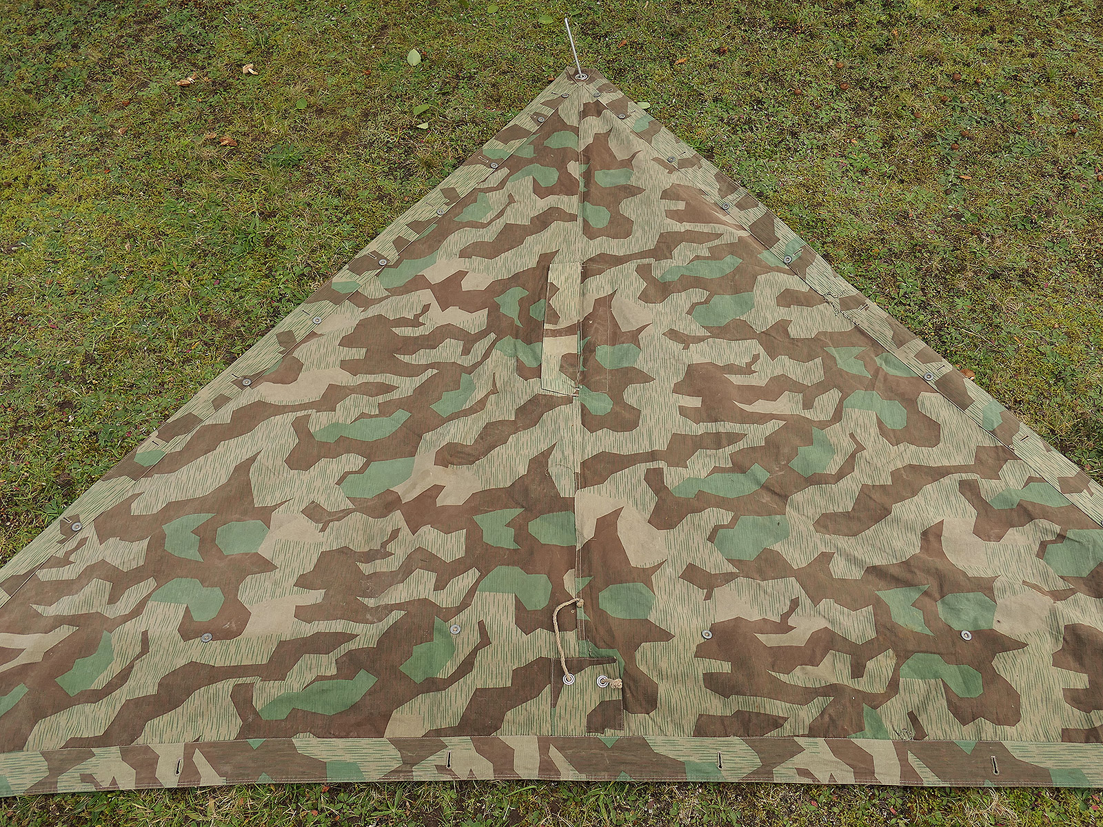 Wehrmacht Original Zeltplane M31 splittertarn Zeltbahn Tarnzeltbahn COLLECTION BATTLE WORN