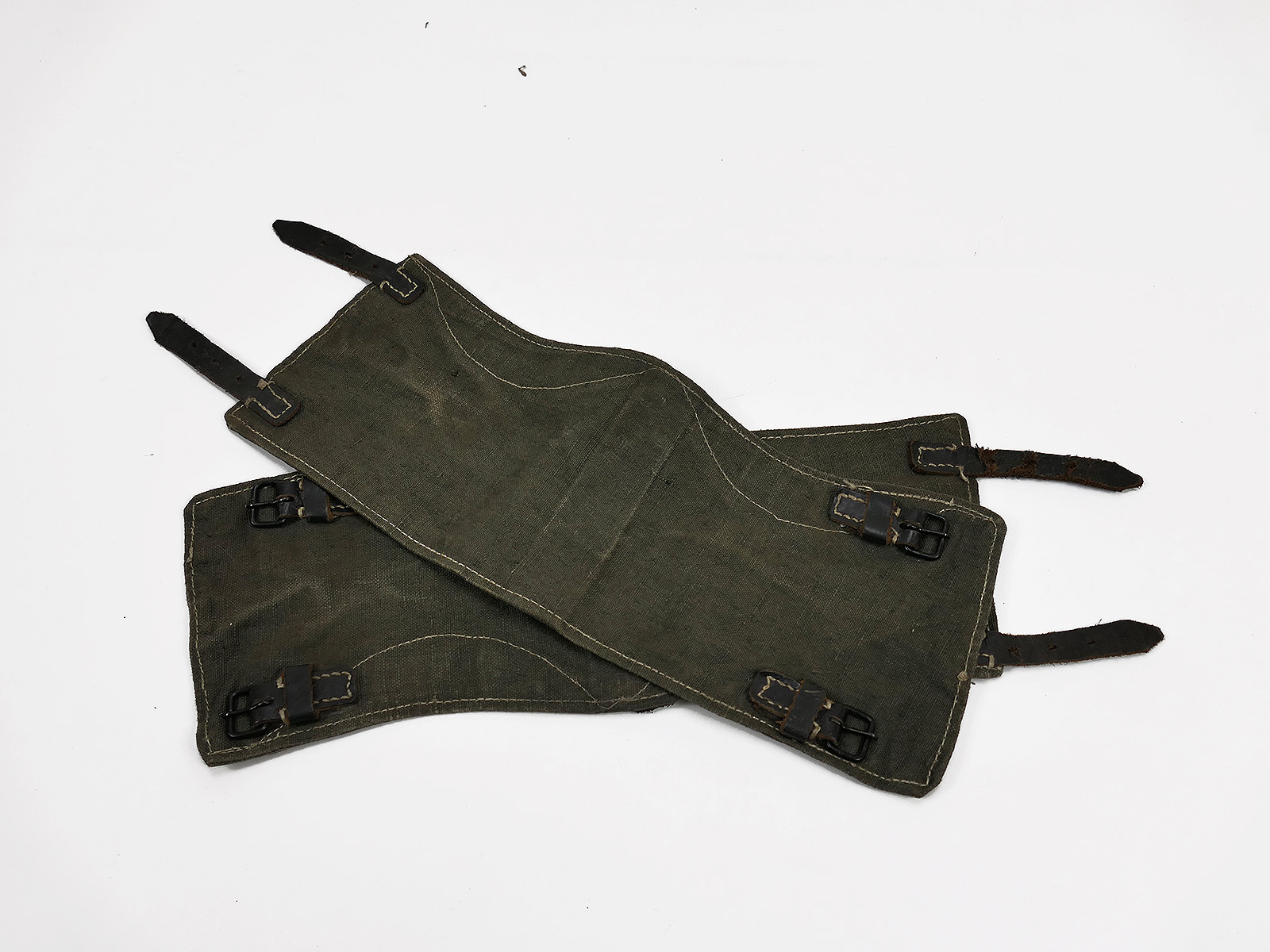 Wehrmacht Paar Vintage Gamaschen *Handcrafted* für Schnürstiefel *Dunkel*