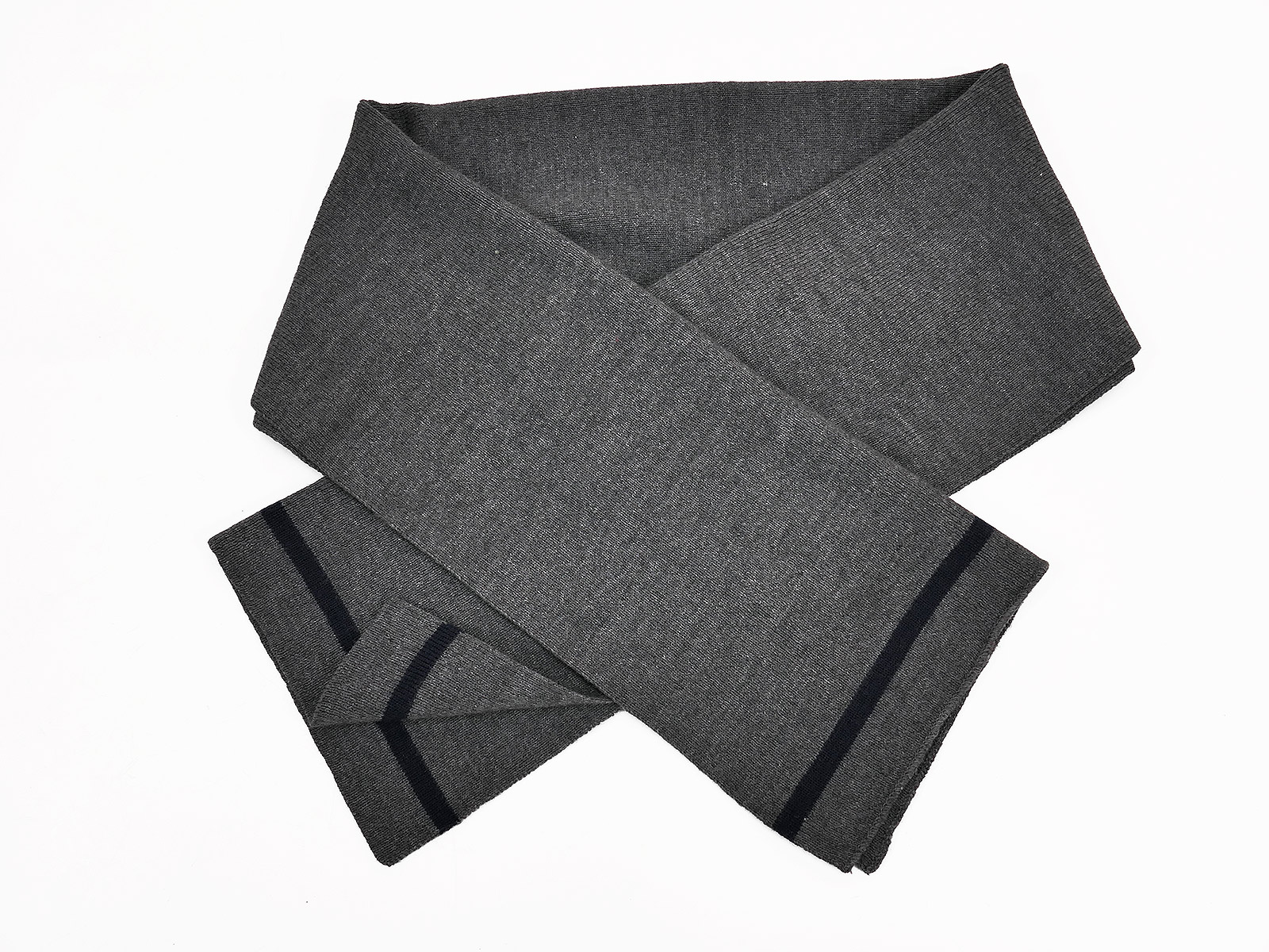 Wehrmacht Luftwaffe Schal Wollschal Winter Schal Grau mit blauem Streifen