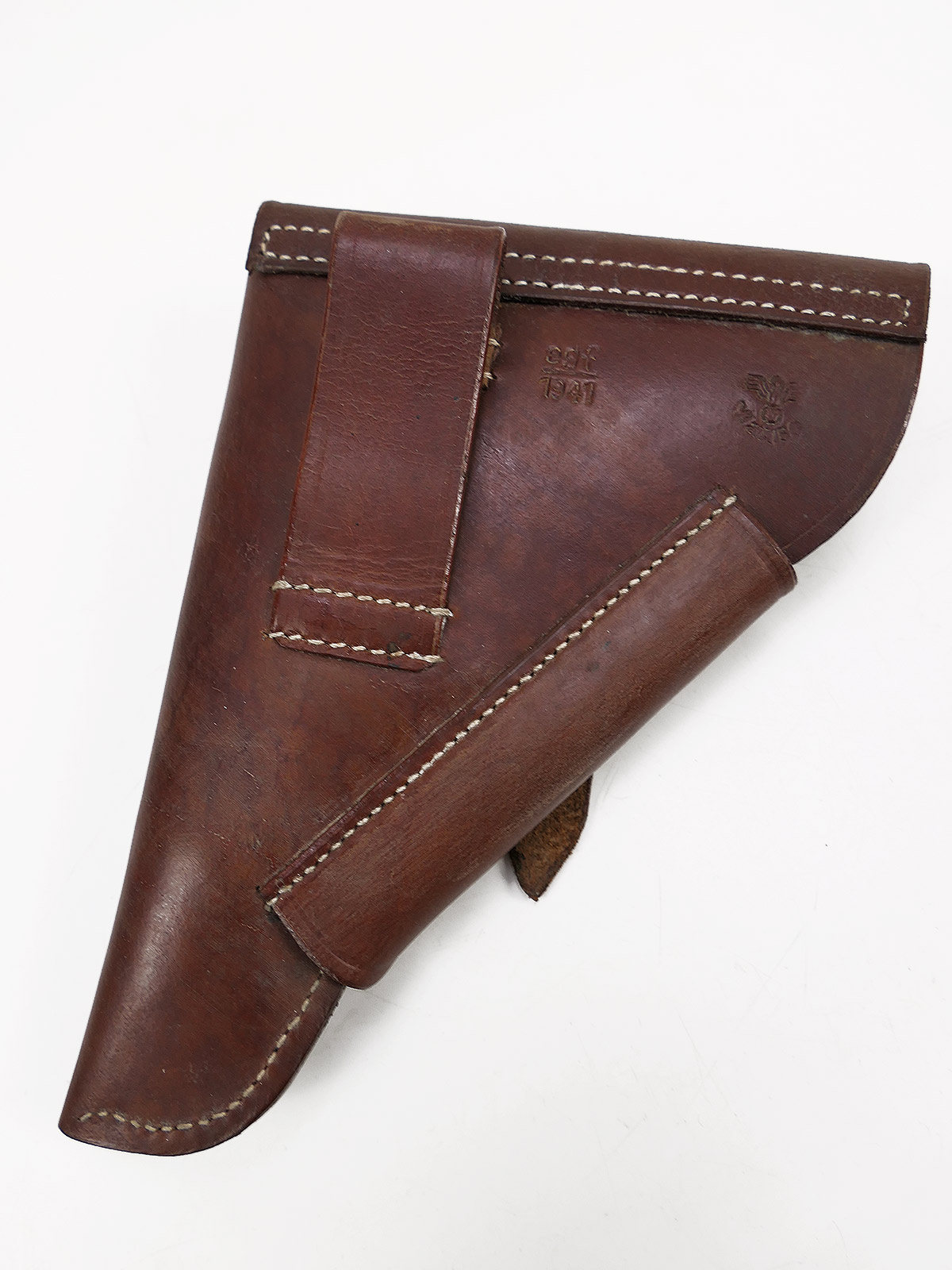 Einzelstück WW2 Wehrmacht Luftwaffe Holster braun Pistolentasche für Kurz Pistolen 7.65 Typ PPK BATTLE WORN