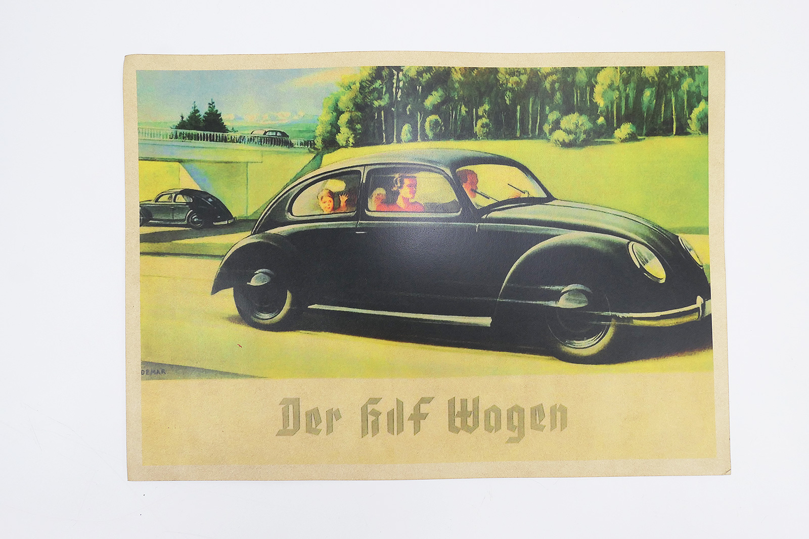 Wehrmacht Vintage Plakat Bild - KDF Wagen