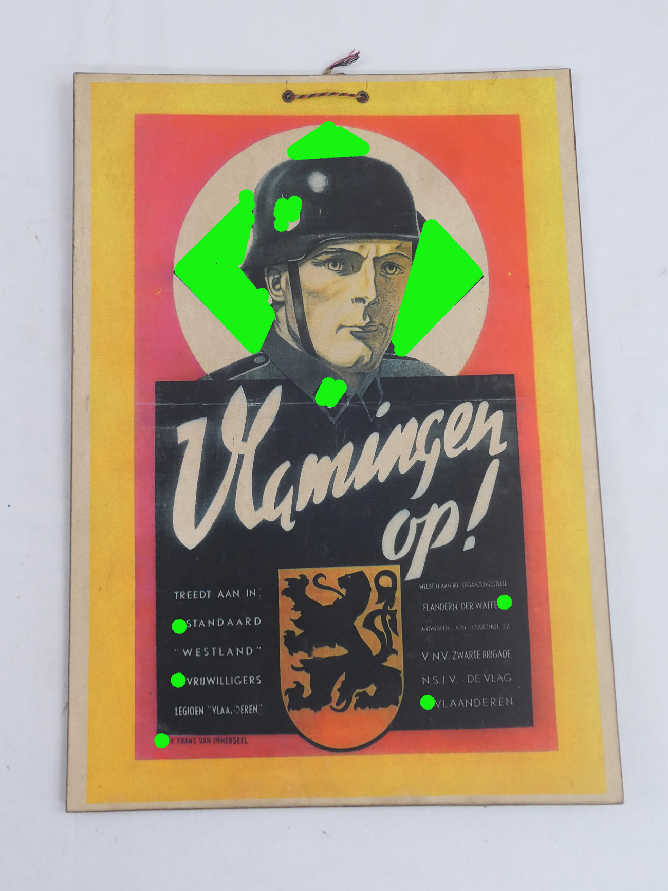 Allgemeine Elite Flämisches Werbeplakat Niederländische Belgische Freiwilligen XX