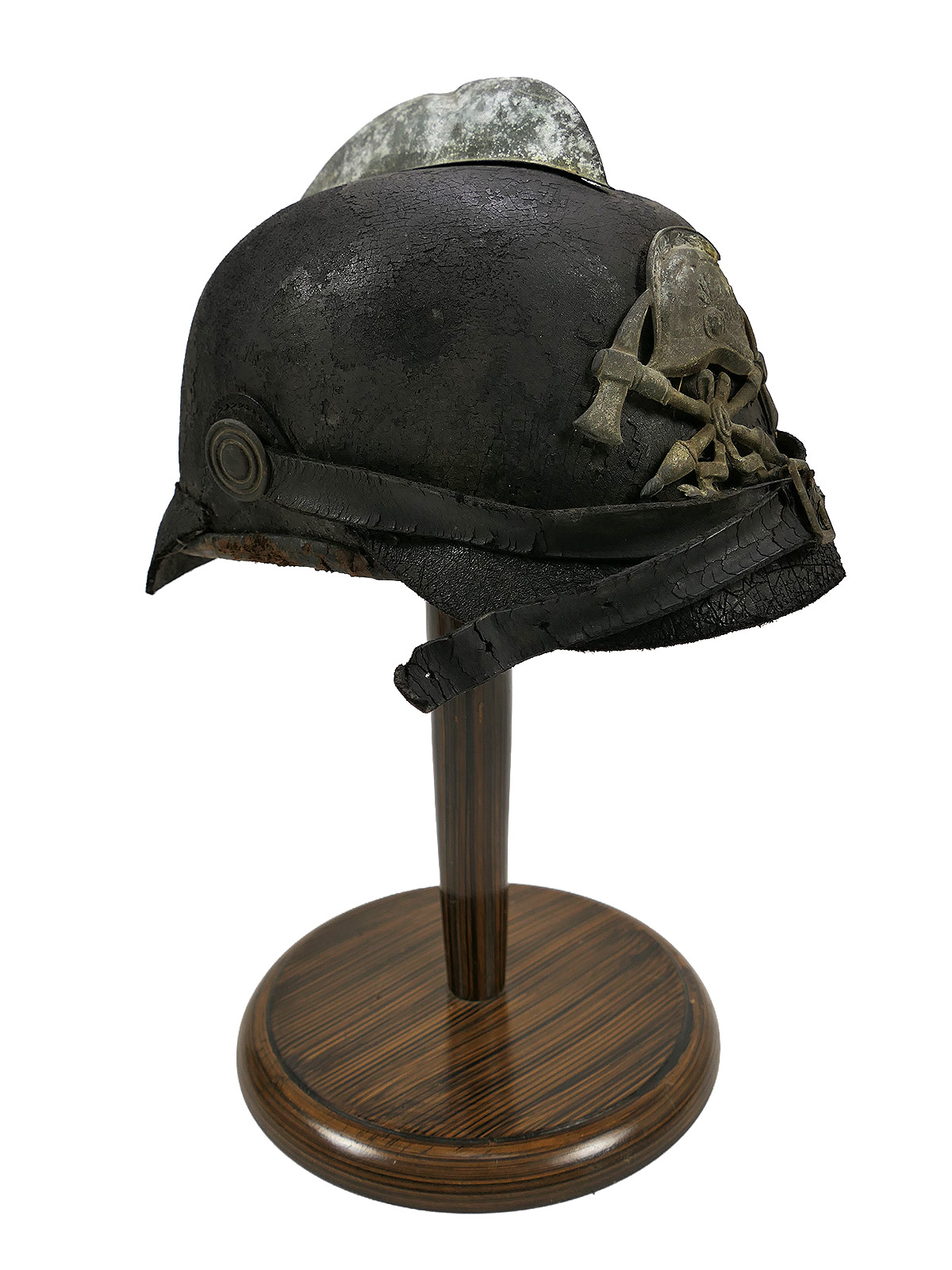 Original Feuerwehrhelm Feuerwehr Lederhelm Dekoration