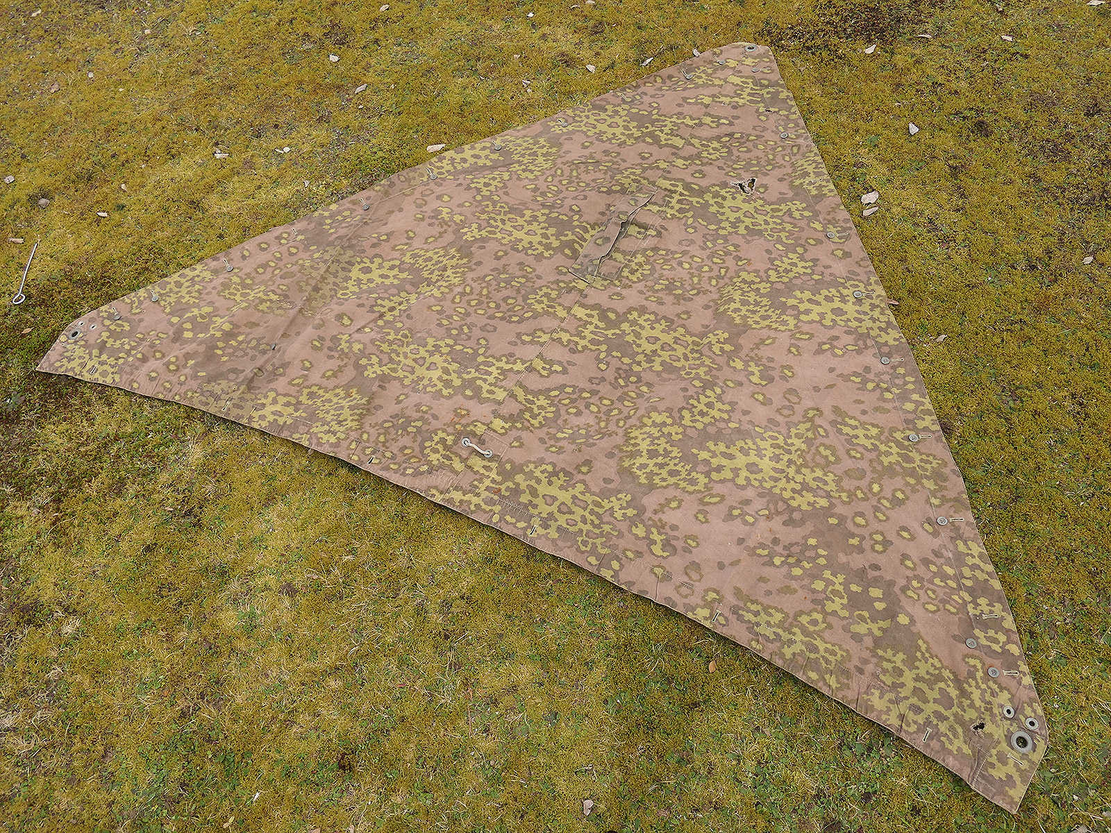 #A/ Waffen SS Original Zeltplane Eichenlaub Zeltbahn Tarnzeltbahn 