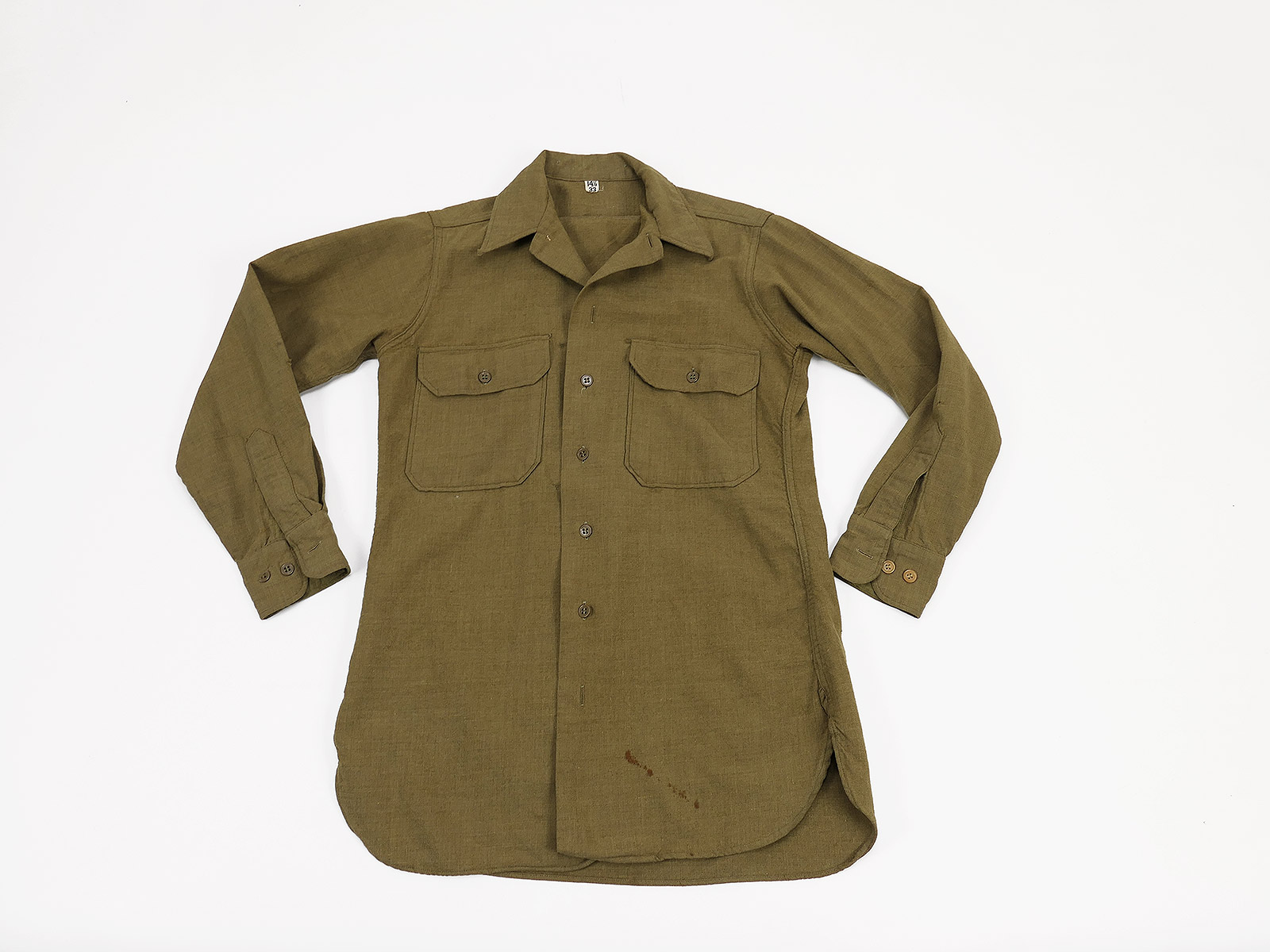 Einzelstück Original US Army WW2 Feldhemd M37 Enlisted Men size 14 1/2 x 33