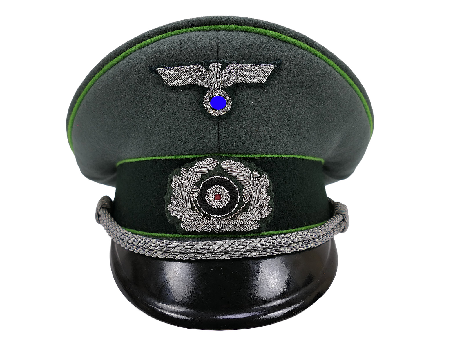 Wehrmacht Schirmmütze Offizier Panzergrenadier Gr.58 Premium Museumsanfertigung mit Original gestickten Effekten COLLECTION