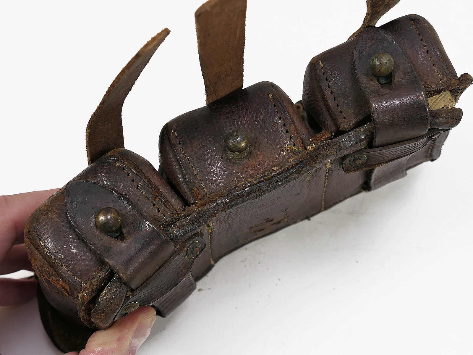 2x Ersatzteilträger Original WK1 Patronentasche Bastlerstücke unvollständig COLLECTION BATTLE WORN