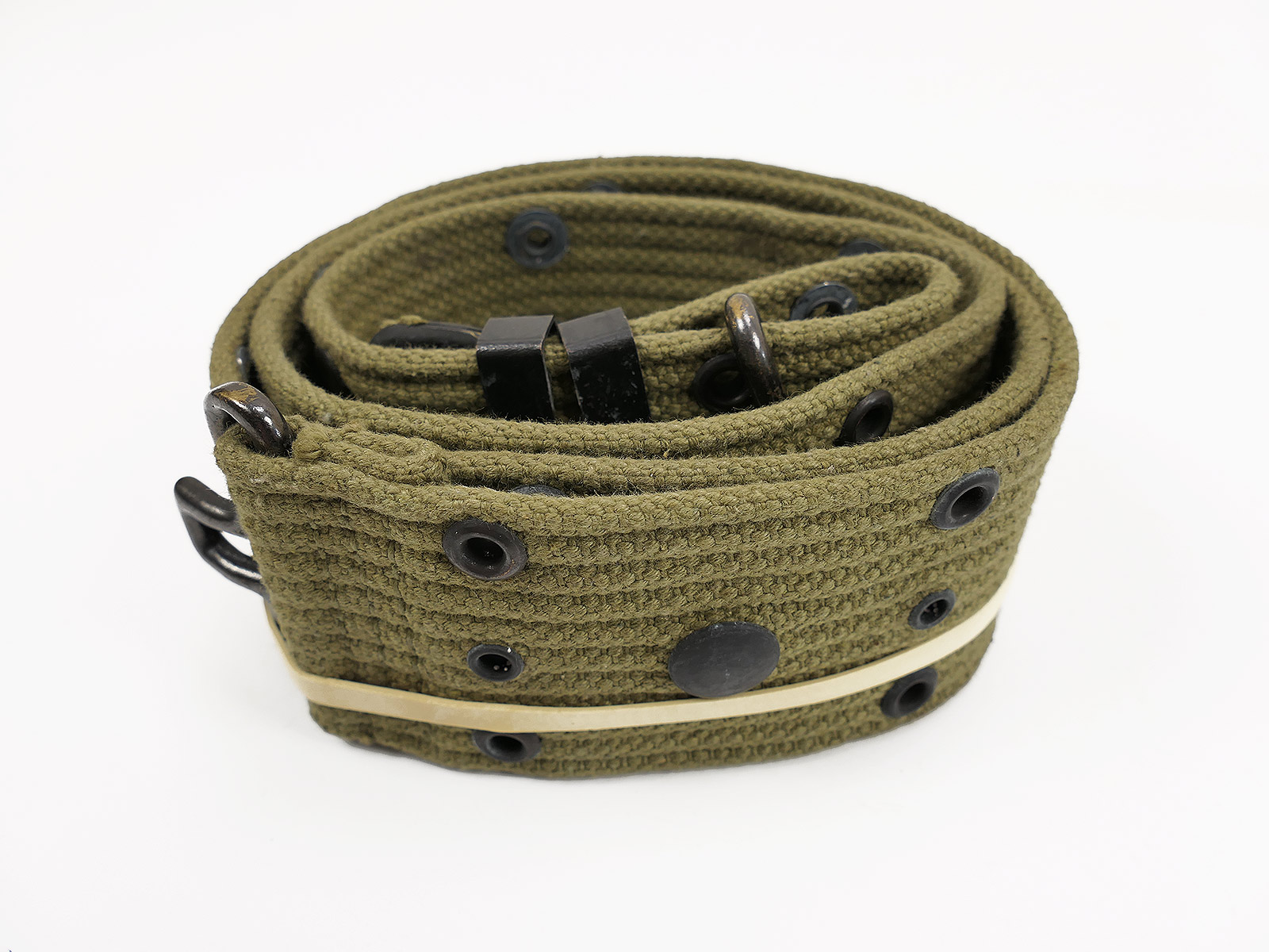DEPOT #2 Original US ARMY WW2 M-1936 Pistol Belt Lochkoppel Koppel R.M.C.O. 1941