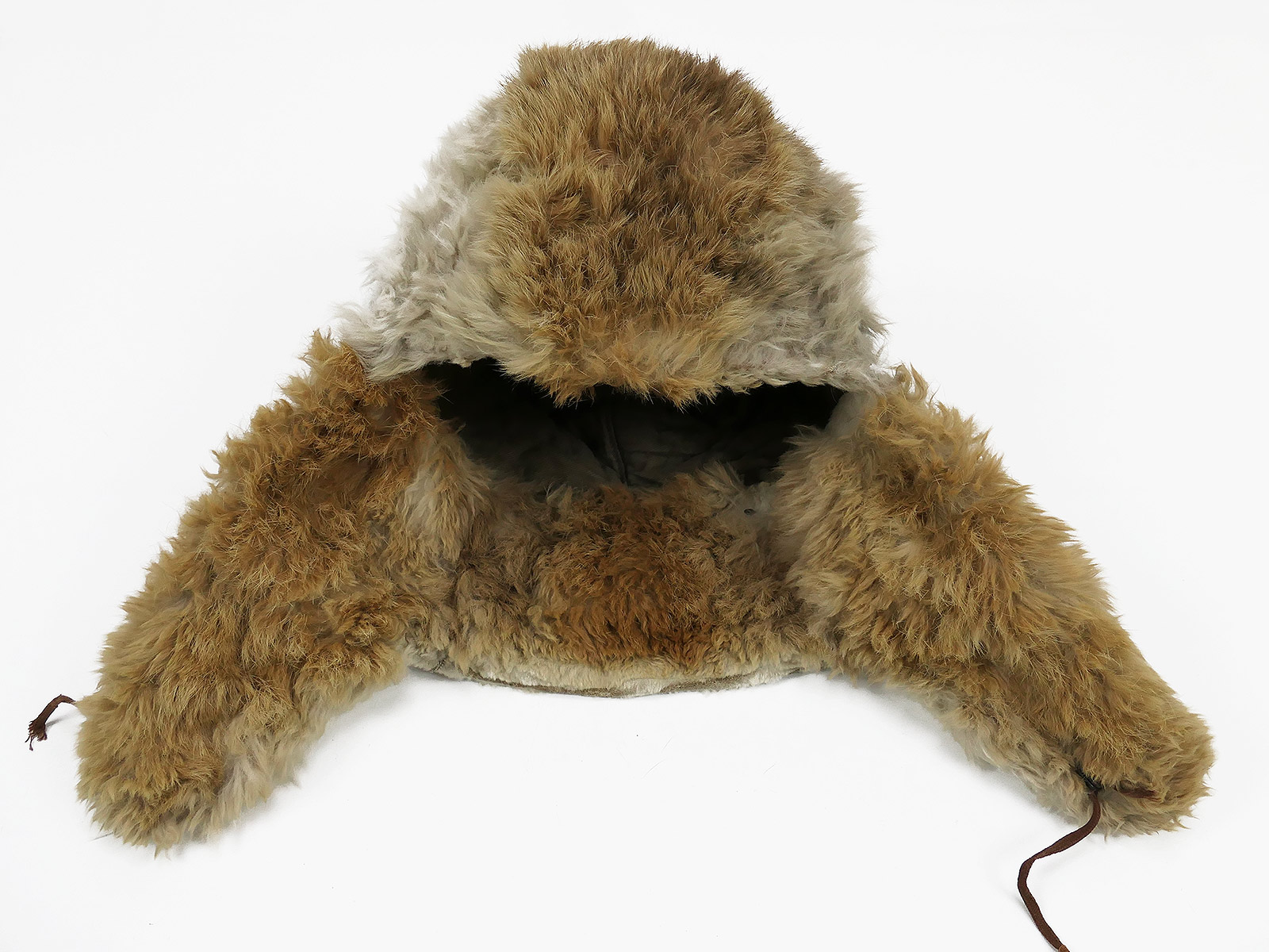 Einzelstück Wehrmacht Wintermütze Fellmütze Kaninchenfell Hasenfell Feldmütze Gr.56