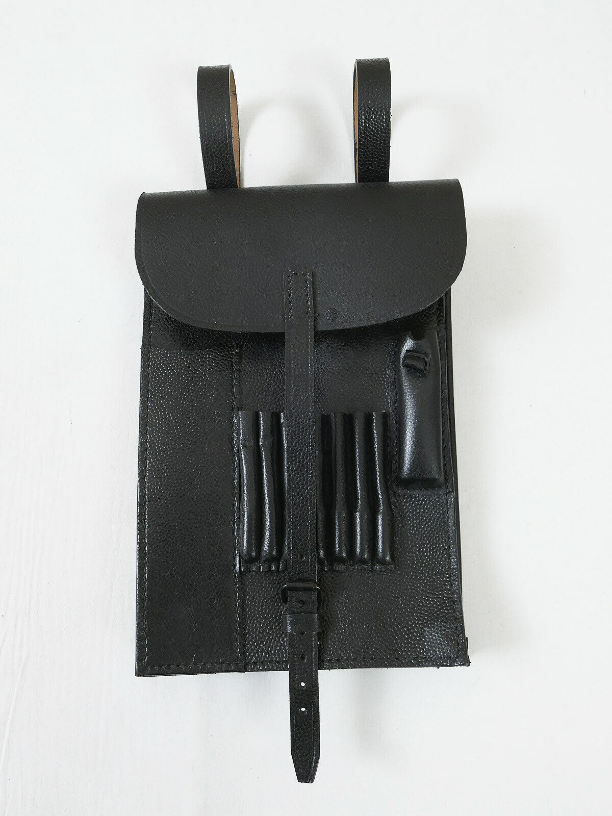 Wehrmacht Kartentasche Leder schwarz Meldetasche