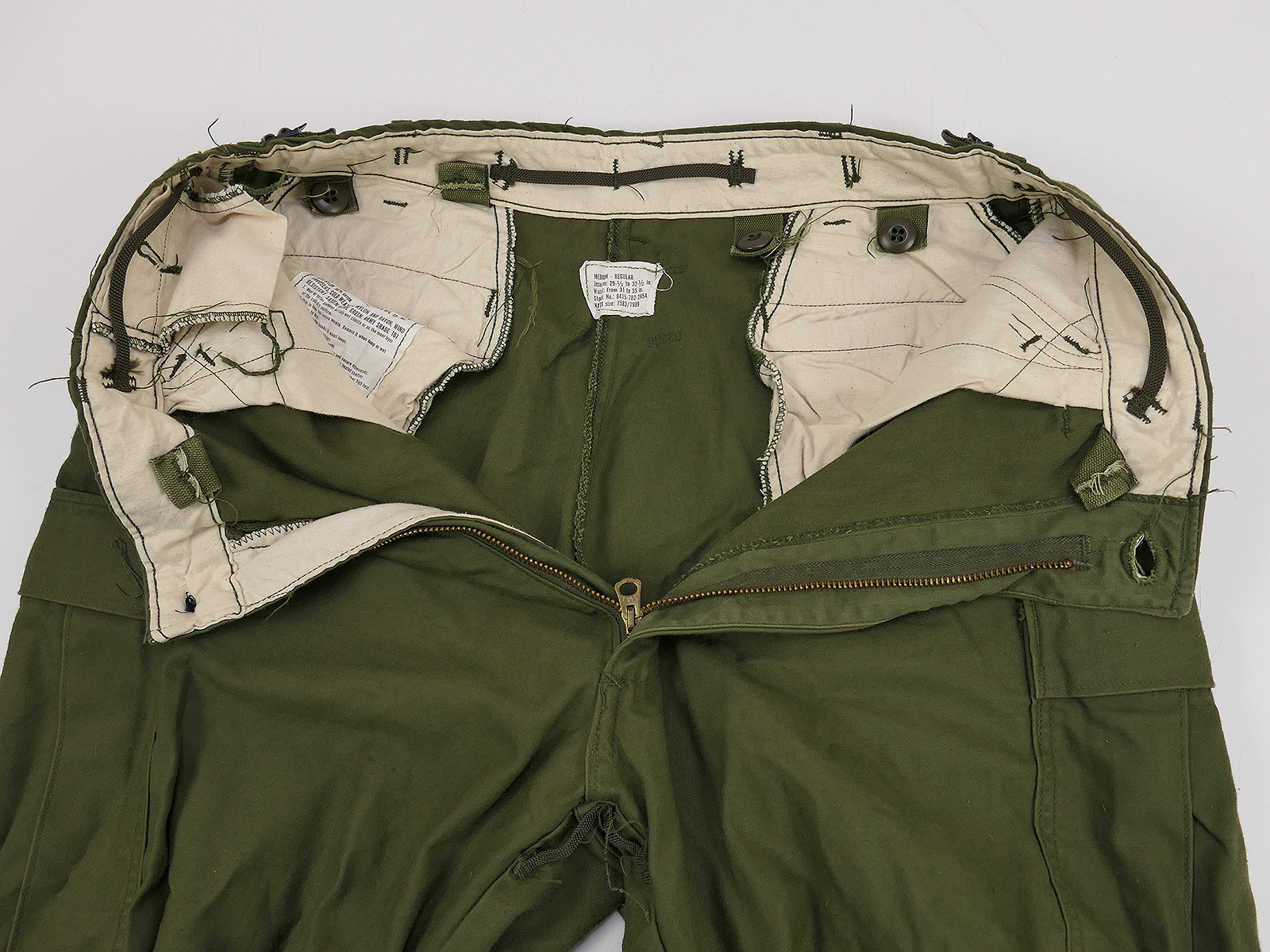 Einzelstück Vintage Original US Army M-1965 Trousers Field Cold weather Feldhose MEDIUM 1974 datiert