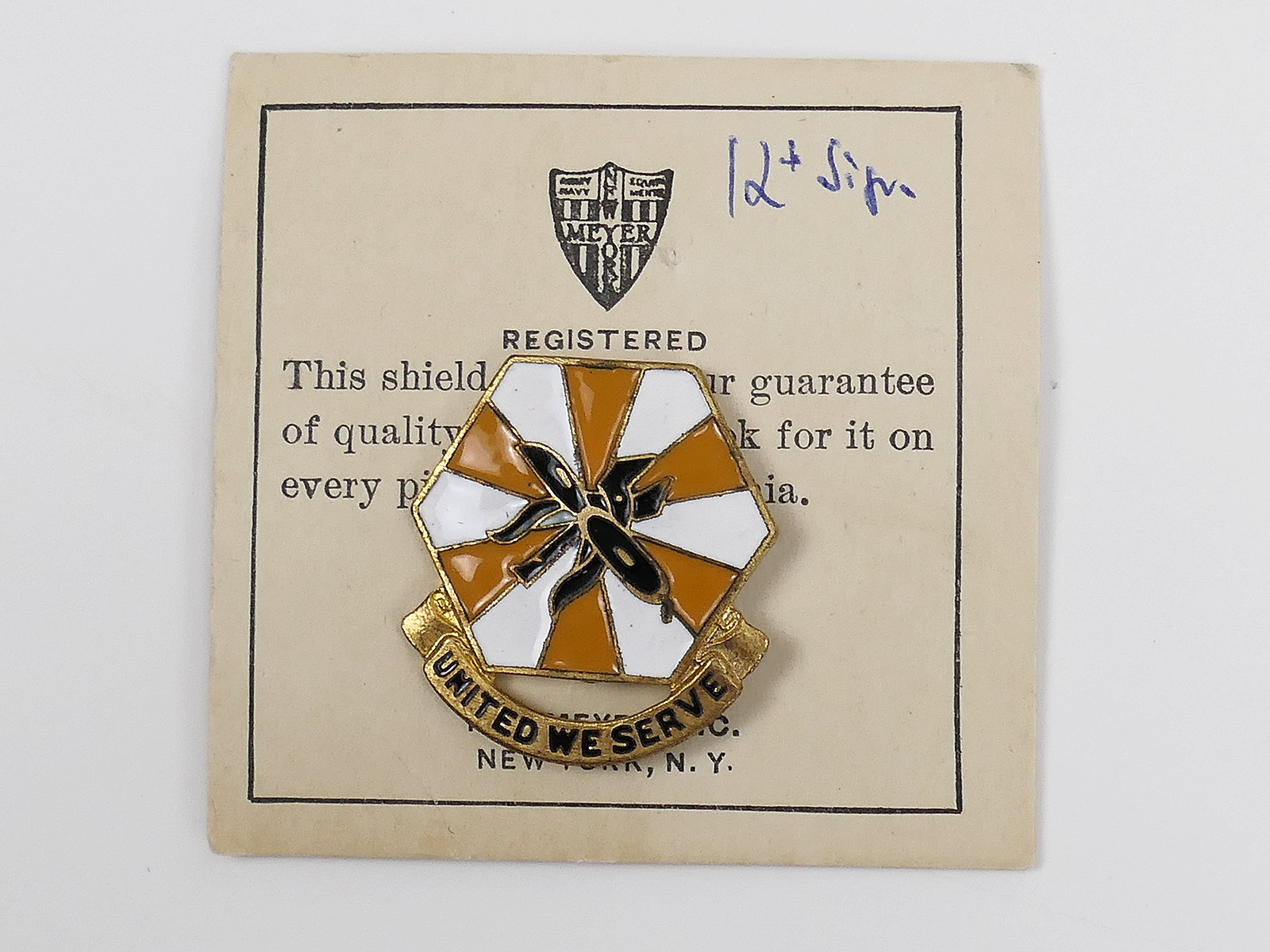 US WW2 Military Unit Crests Insignia 12th Signal Corps (PS) Philippine Scouts Pin Medal Badge Crest