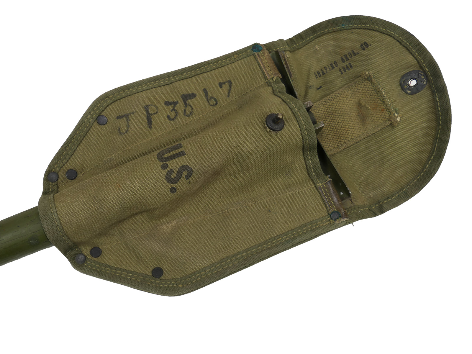 ORIGINAL US ARMY WW2 Klappspaten mit Tasche Entrenching Tool Collection BATTLE WORN