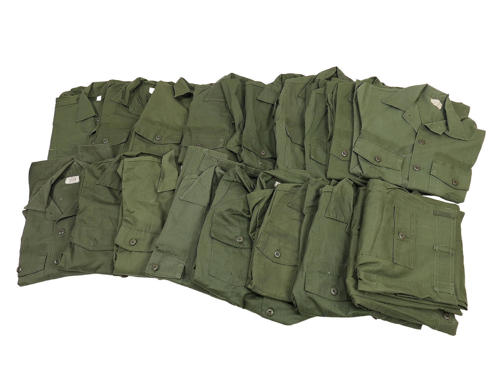 Konvolut 16x US Army Utility Shirt OG107 Feldhemd + 2x Trousers Feldhose 80er Jahre MIXED