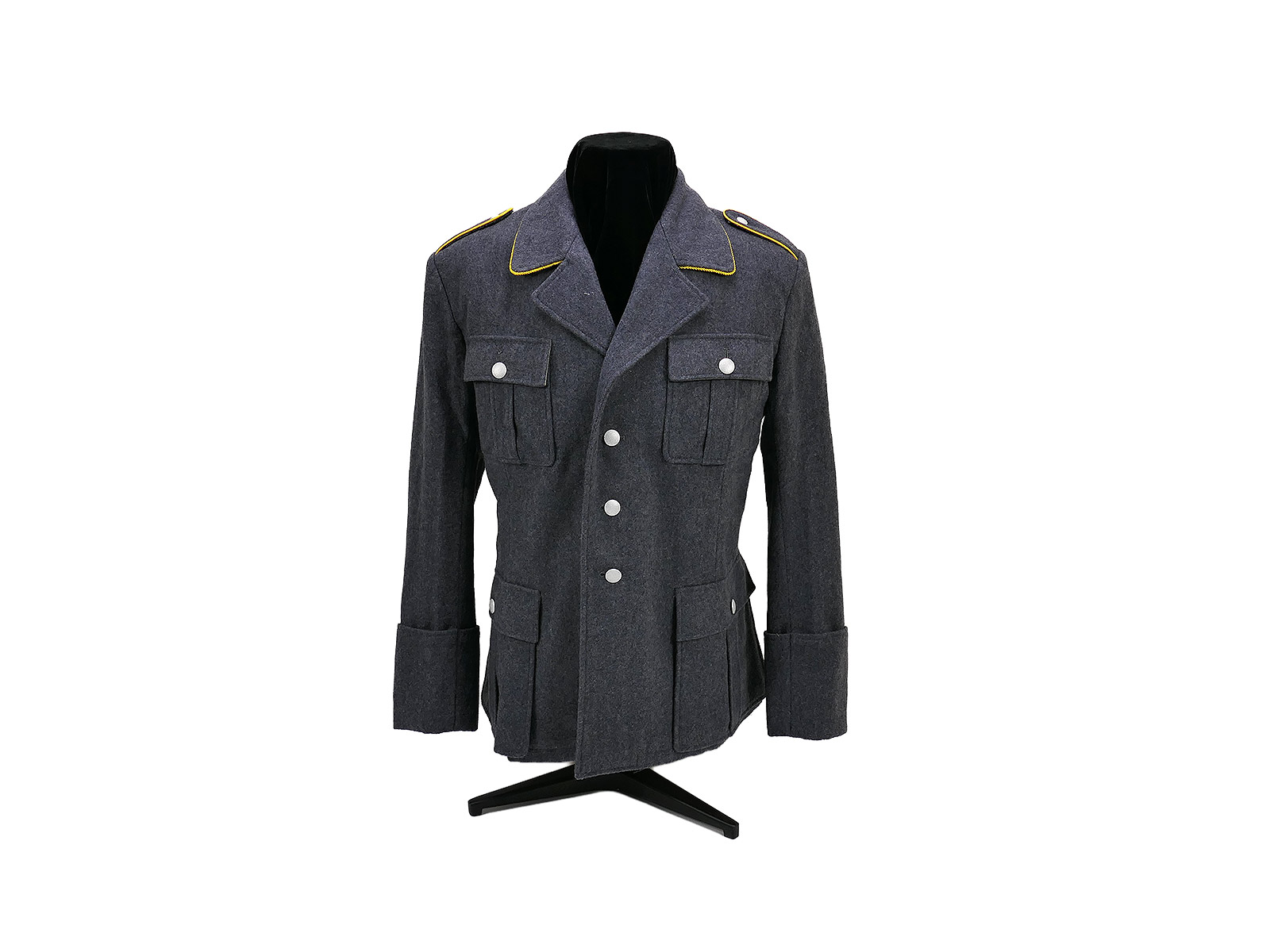 Wehrmacht WK2 Luftwaffe M35 Früher Tuchrock Viertaschenrock Gelbe Paspelierung