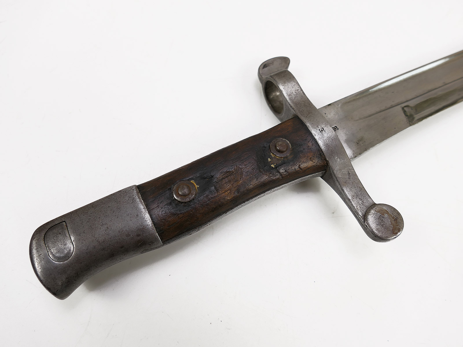 WK1 Österreich M1886 Seitengewehr Bajonett zum portugiesischen Kropatschek-Gewehr