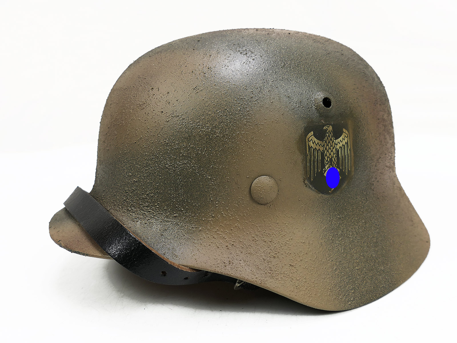 #95 Wehrmacht WESTFRONT NORMANDIE camouflage Stahlhelm M35 M40 Rauhtarn Tarnhelm Gr.57/58