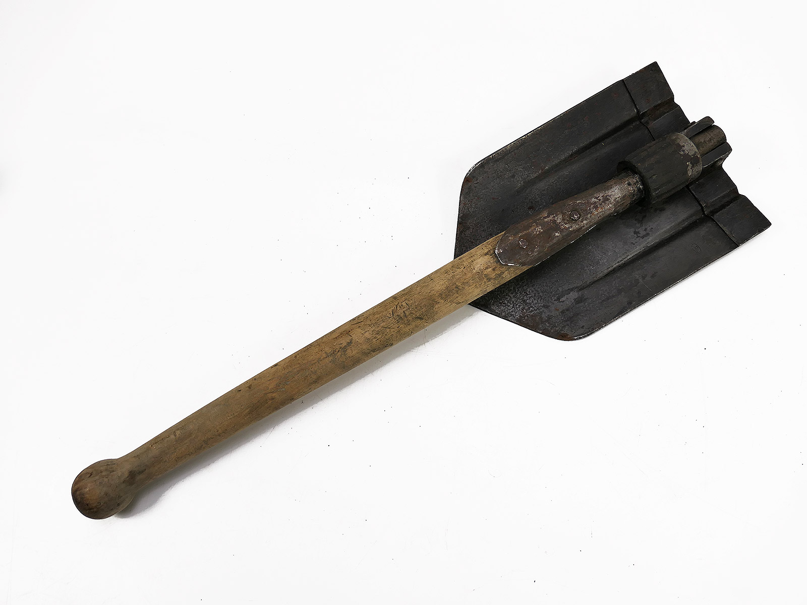 WW2 Wehrmacht Original Klappspaten mit Klappspatentasche 1.Modell Spatentasche COLLECTION