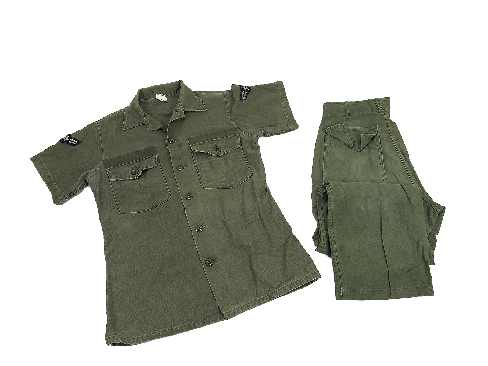 Set ARVN Südvietnamesische Armee 1967 Vintage Air Force Hemd + Trousers OG 107 Feldhose kleine Größe