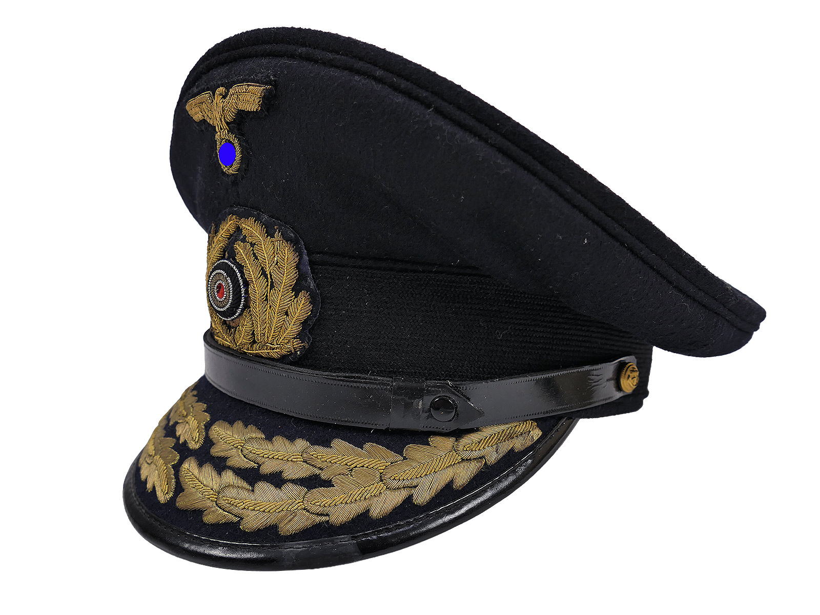 Antike Kriegsmarine Schirmmütze ADMIRAL mit Original Effekten (Mützenadler + Kokarde) COLLECTION
