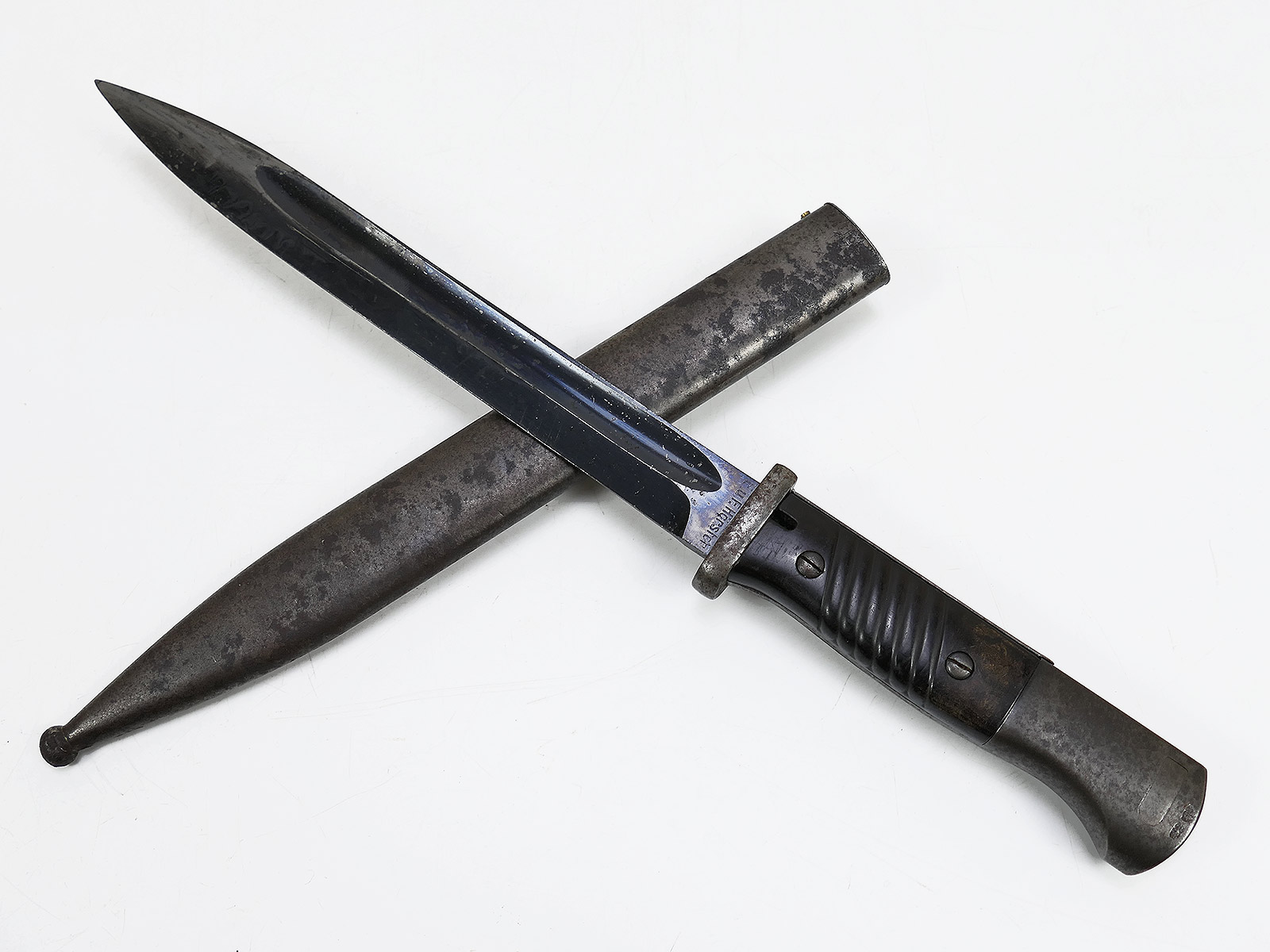 Wehrmacht Bajonett M84/98 K98 / Seitengewehr NUMMERNGLEICH Hörster 1938 BATTLE WORN