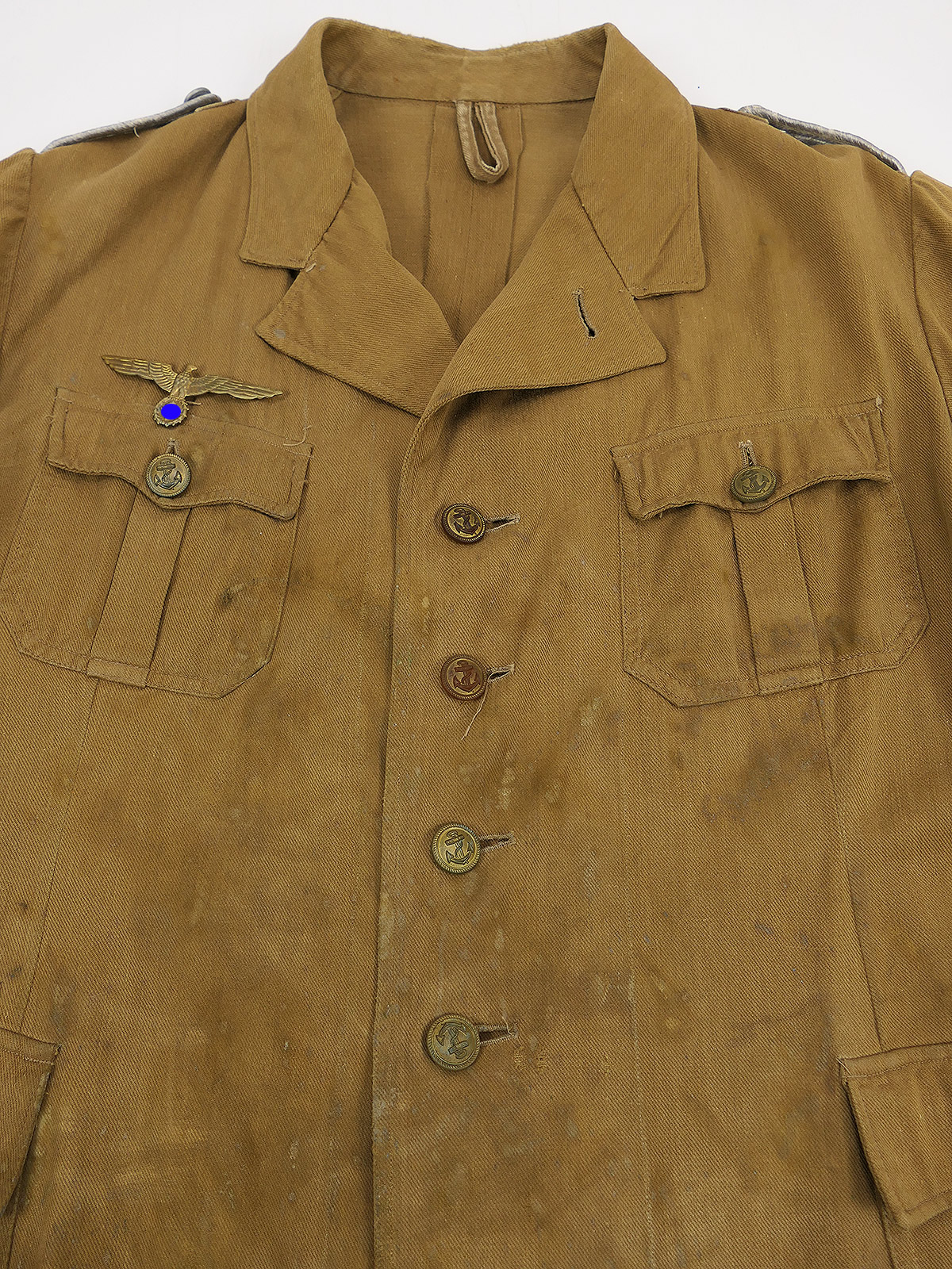 Original Tropenfeldbluse Kriegsmarine Uniformjacke Dunker & Stachowski Hamburg COLLECTION