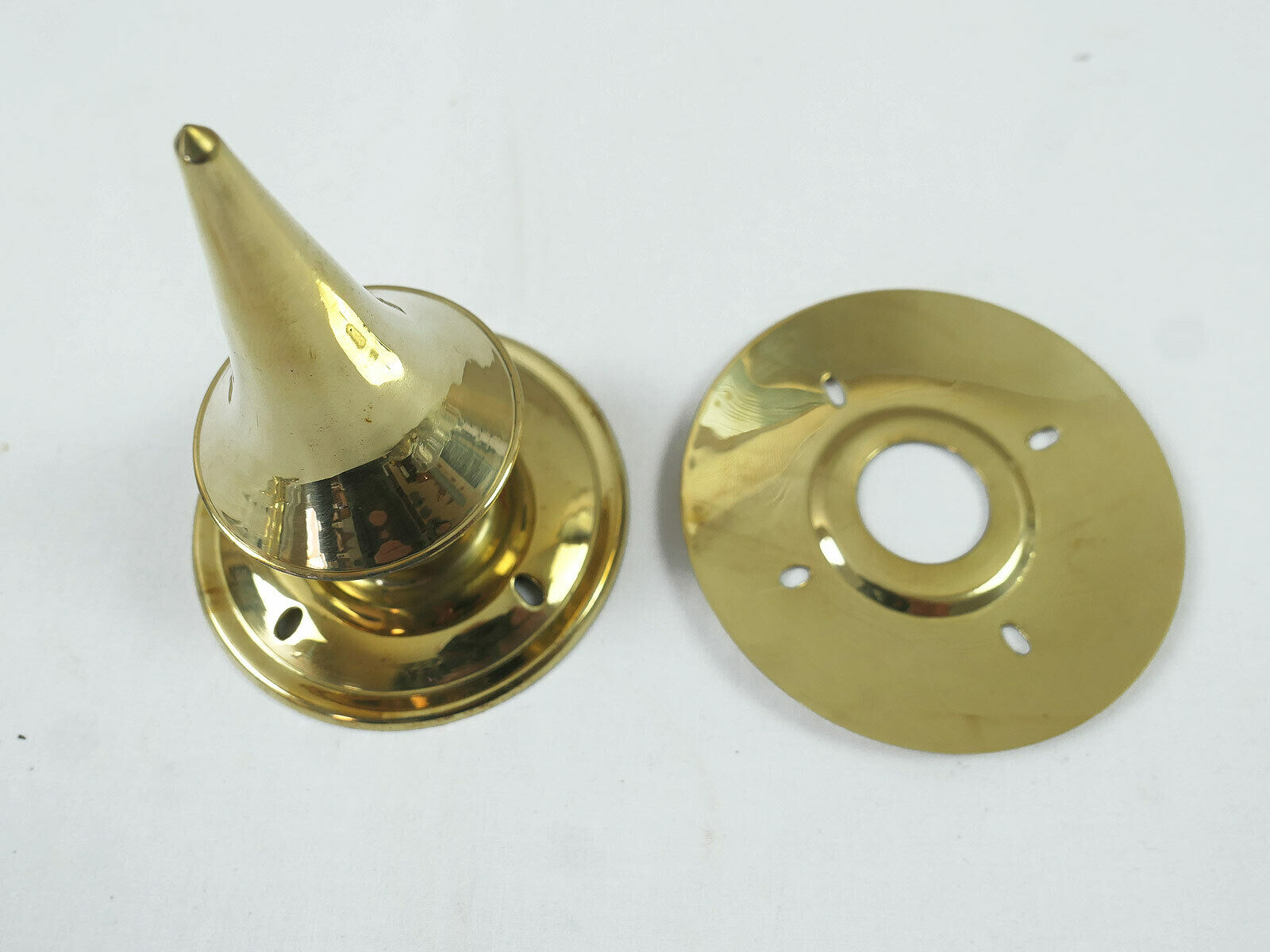 Messing Spitze Rundblatt mit Scheibe Helm Pickelhaube Ersatzteil SPIKED HELMET