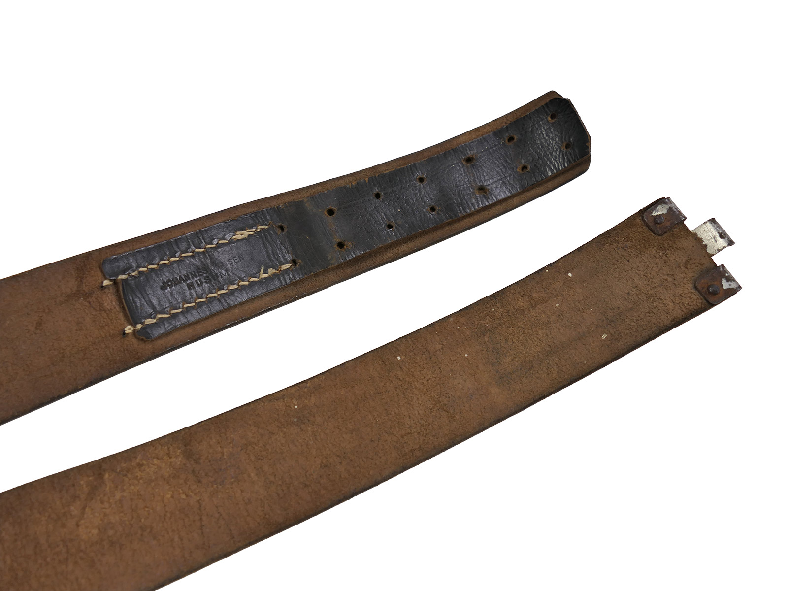 Vintage Leder Koppel / Koppelriemen Lederkoppel 104cm COLLECTION BATTLE WORN